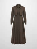 Cape Style Maxi Dress - Deep Olive