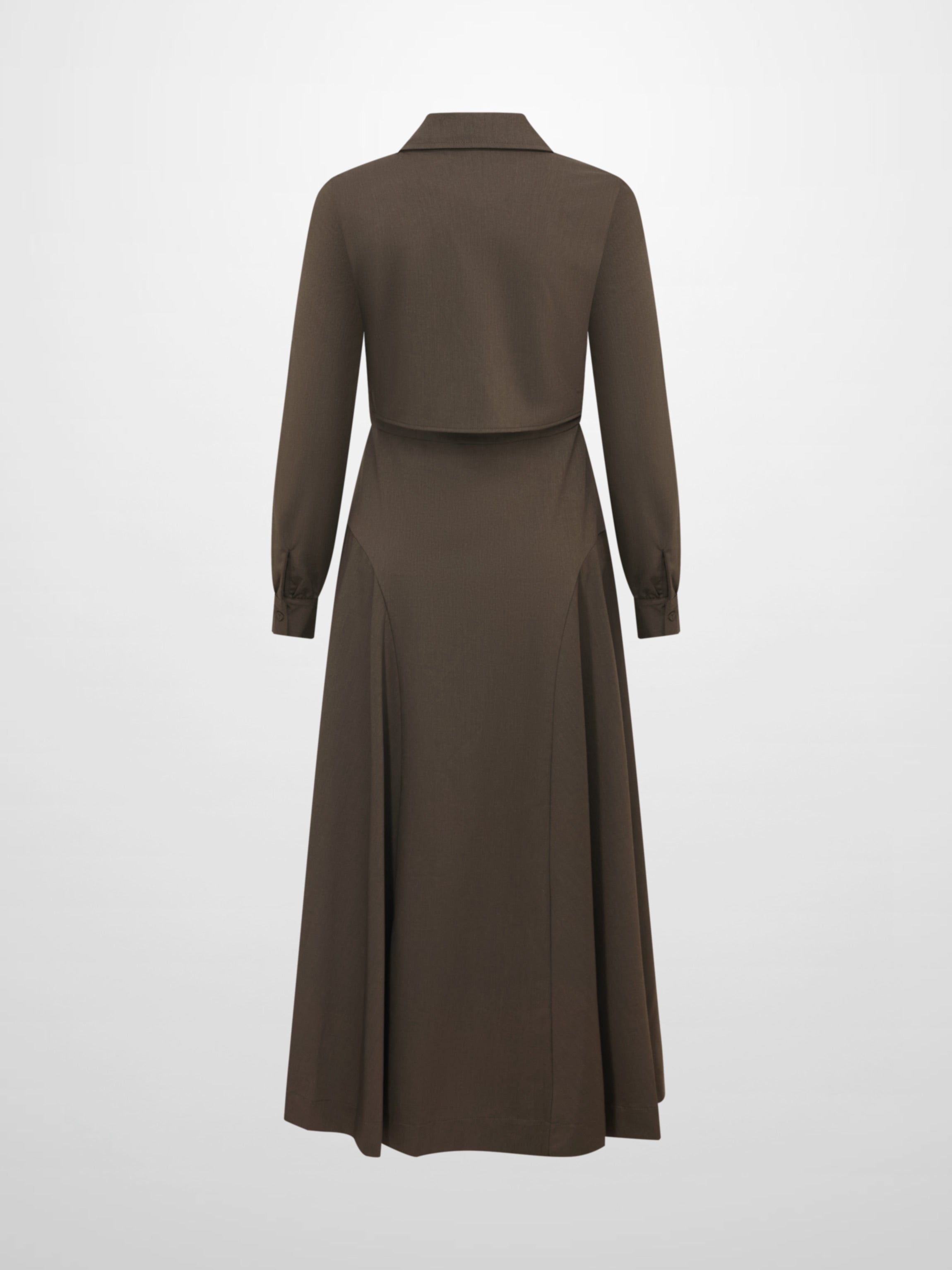 Cape Style Maxi Dress - Deep Olive
