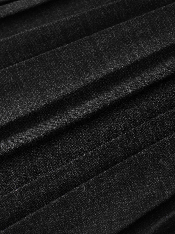 Marni Pleated Skirt 37"-Black/Dark Grey