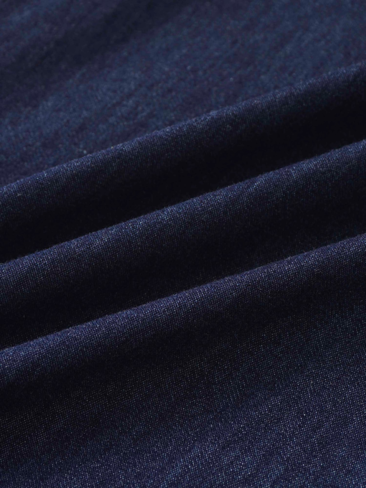 Denim Button Down Blouse-Dark Blue