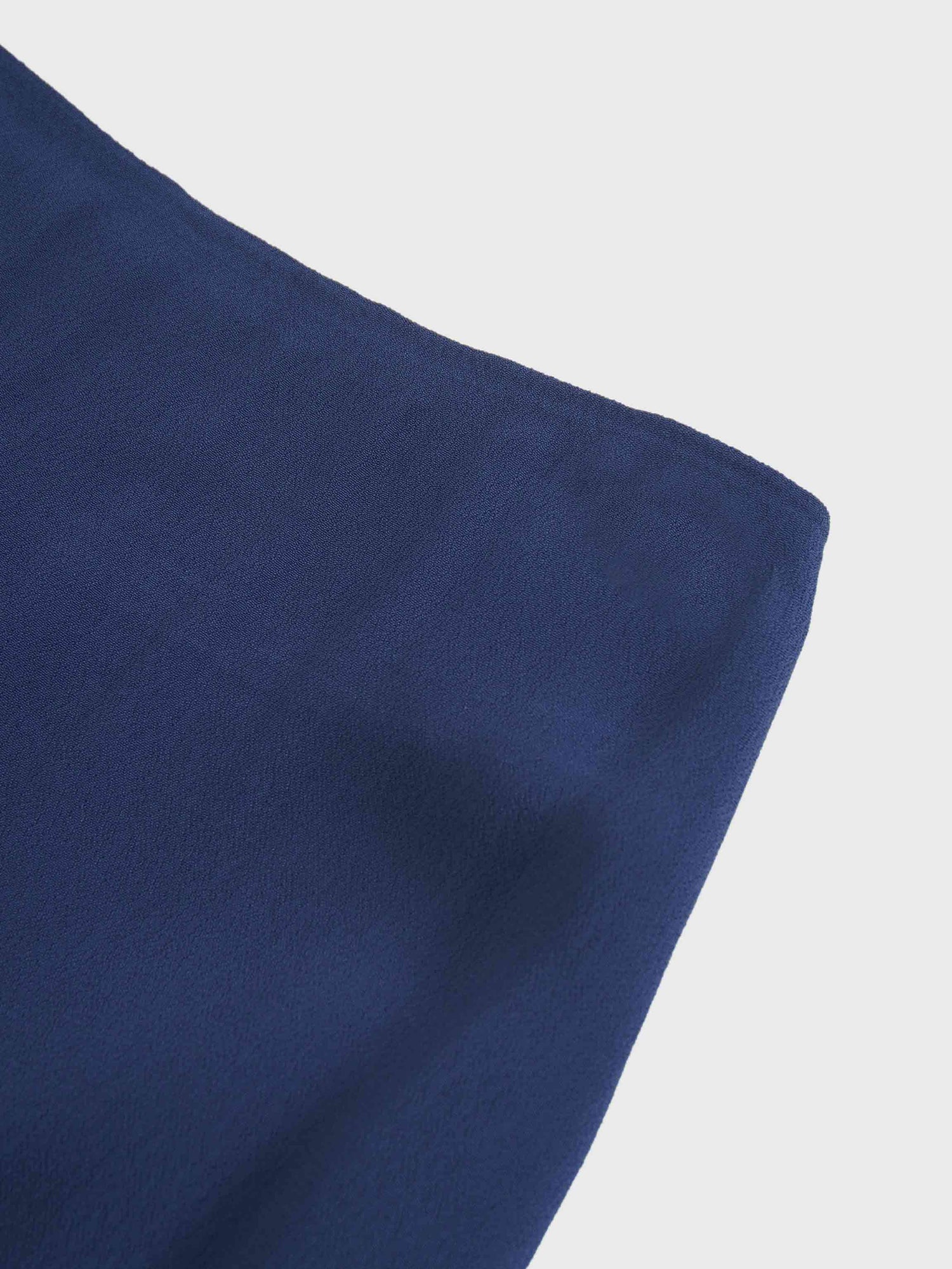 Curved Hem Maxi Skirt-Navy