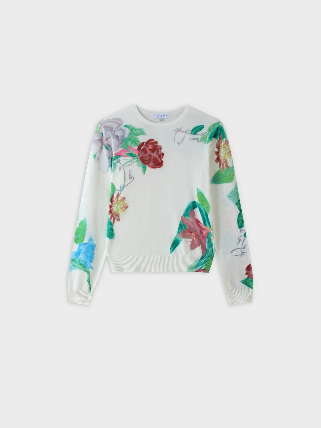 Printed Sweater-Cream Floral