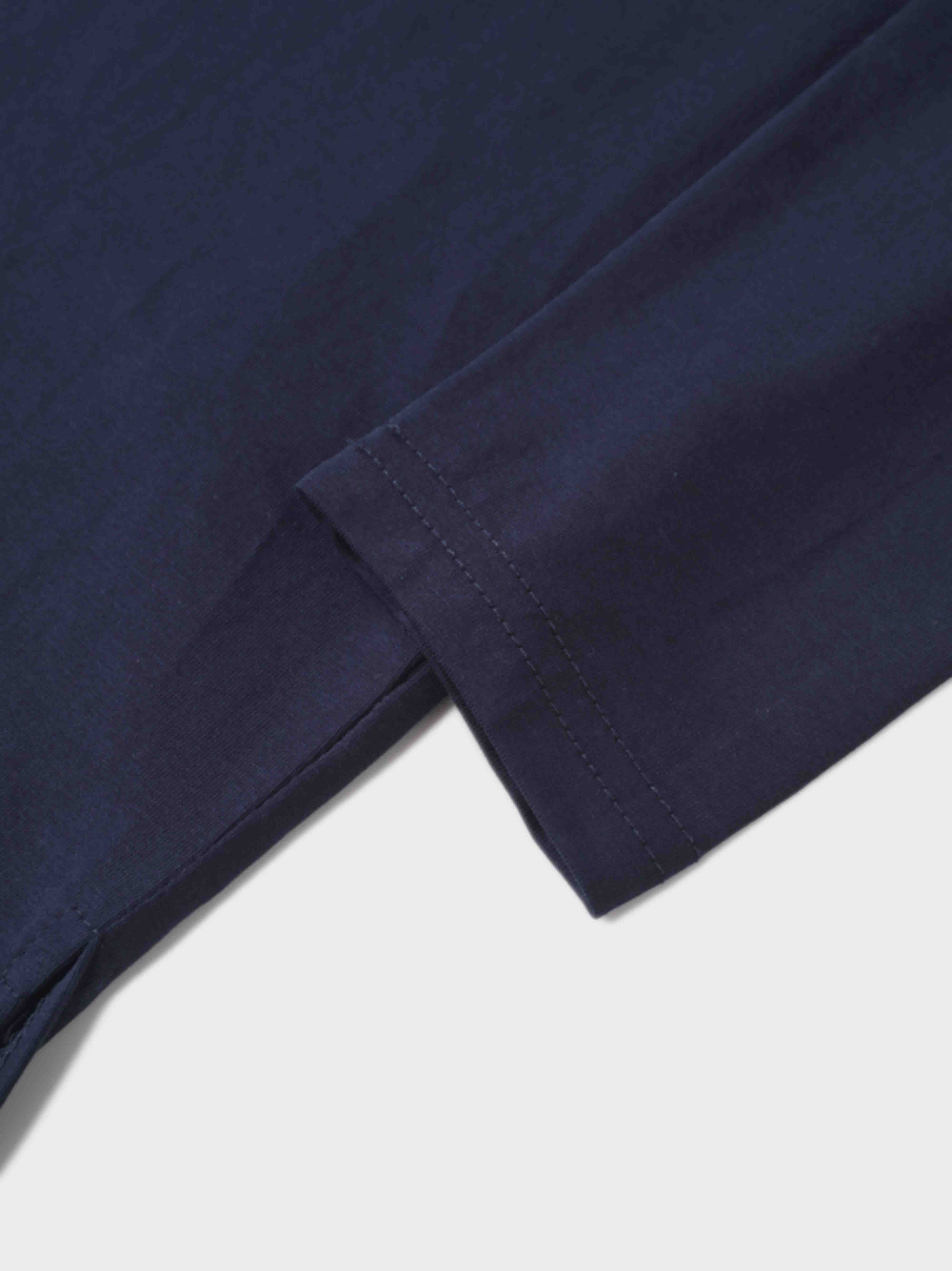 Cropped Boxy Tee-Navy