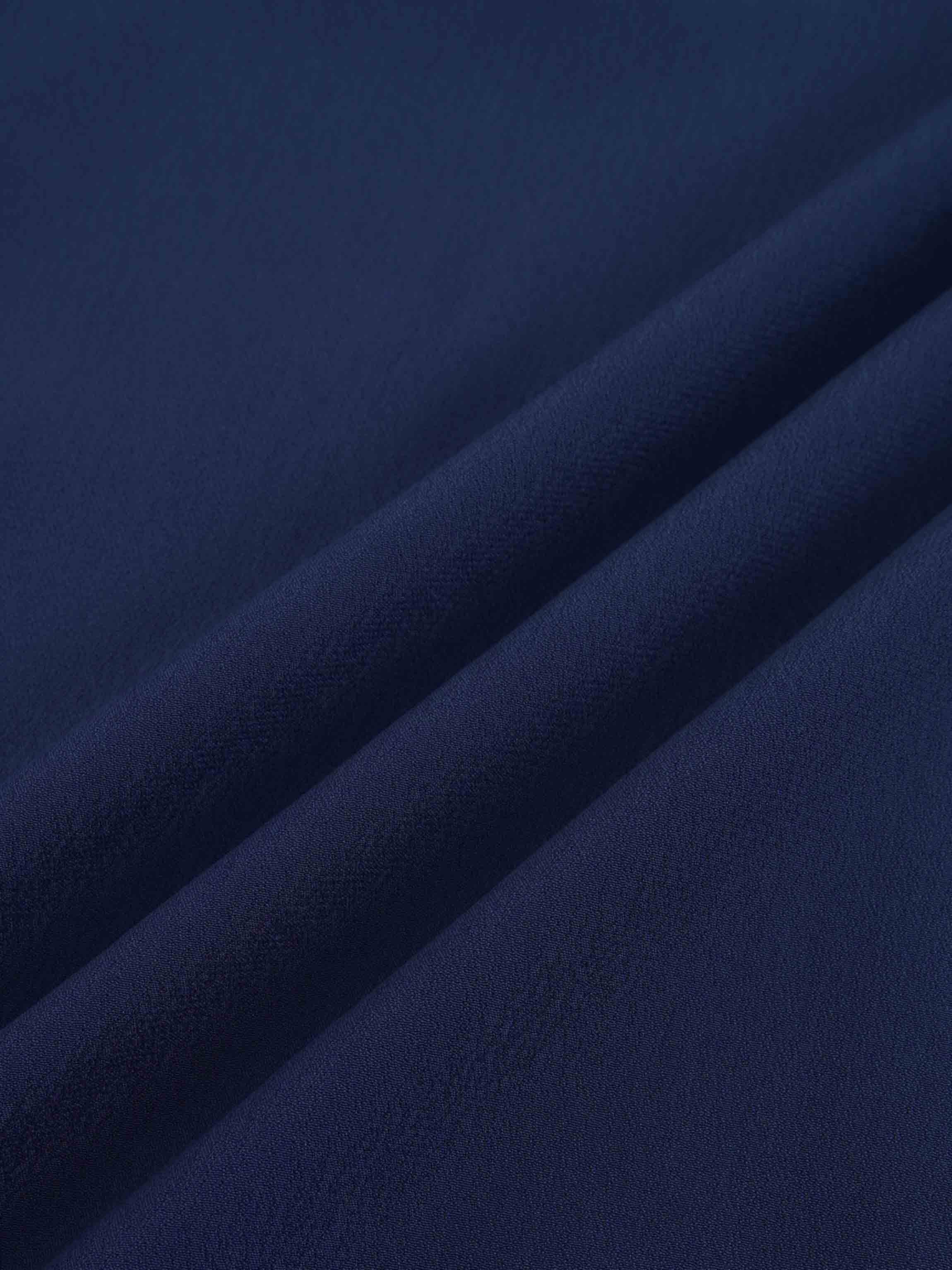 Curved Hem Maxi Skirt-Navy