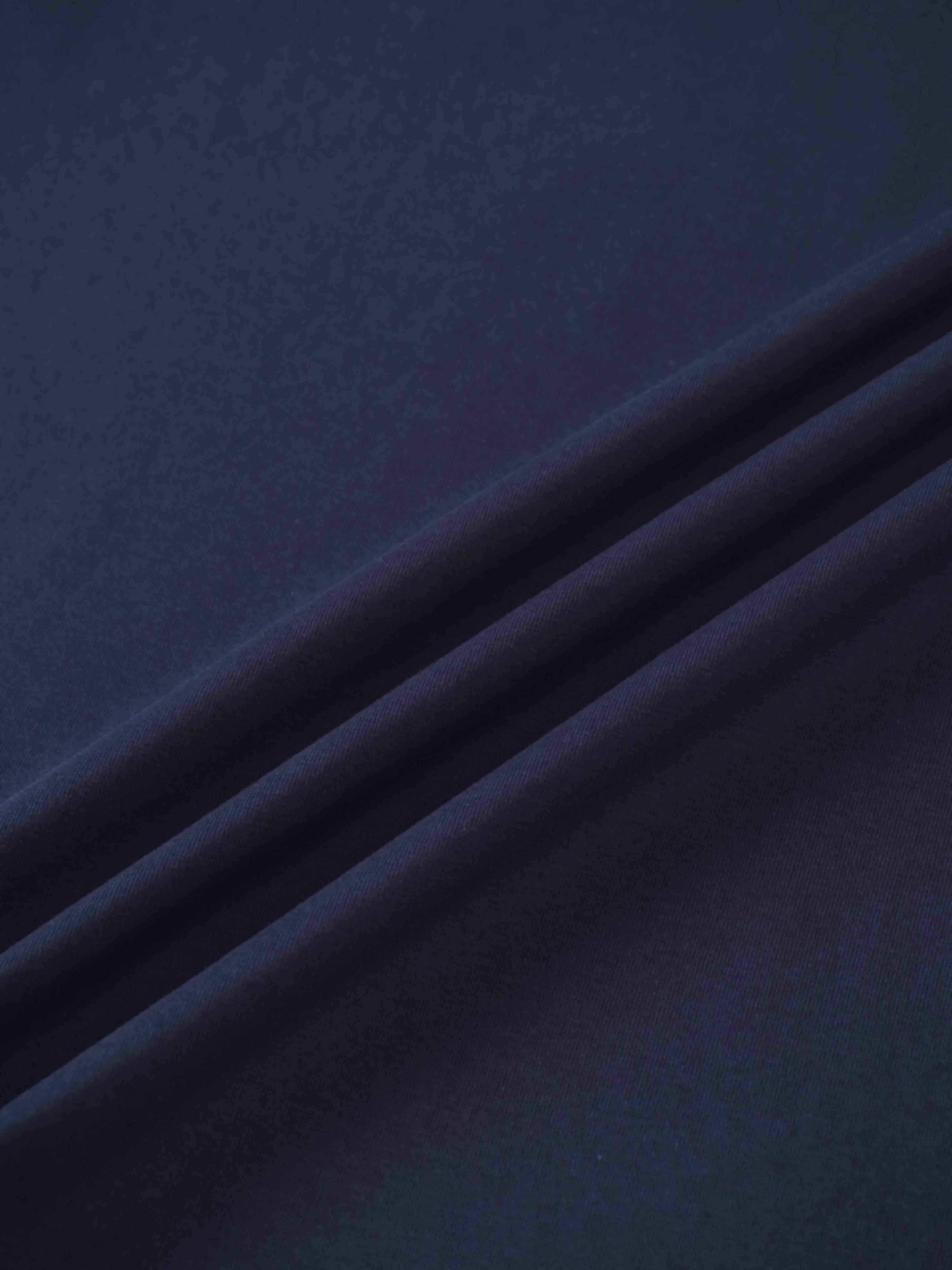 Cropped Boxy Tee-Navy