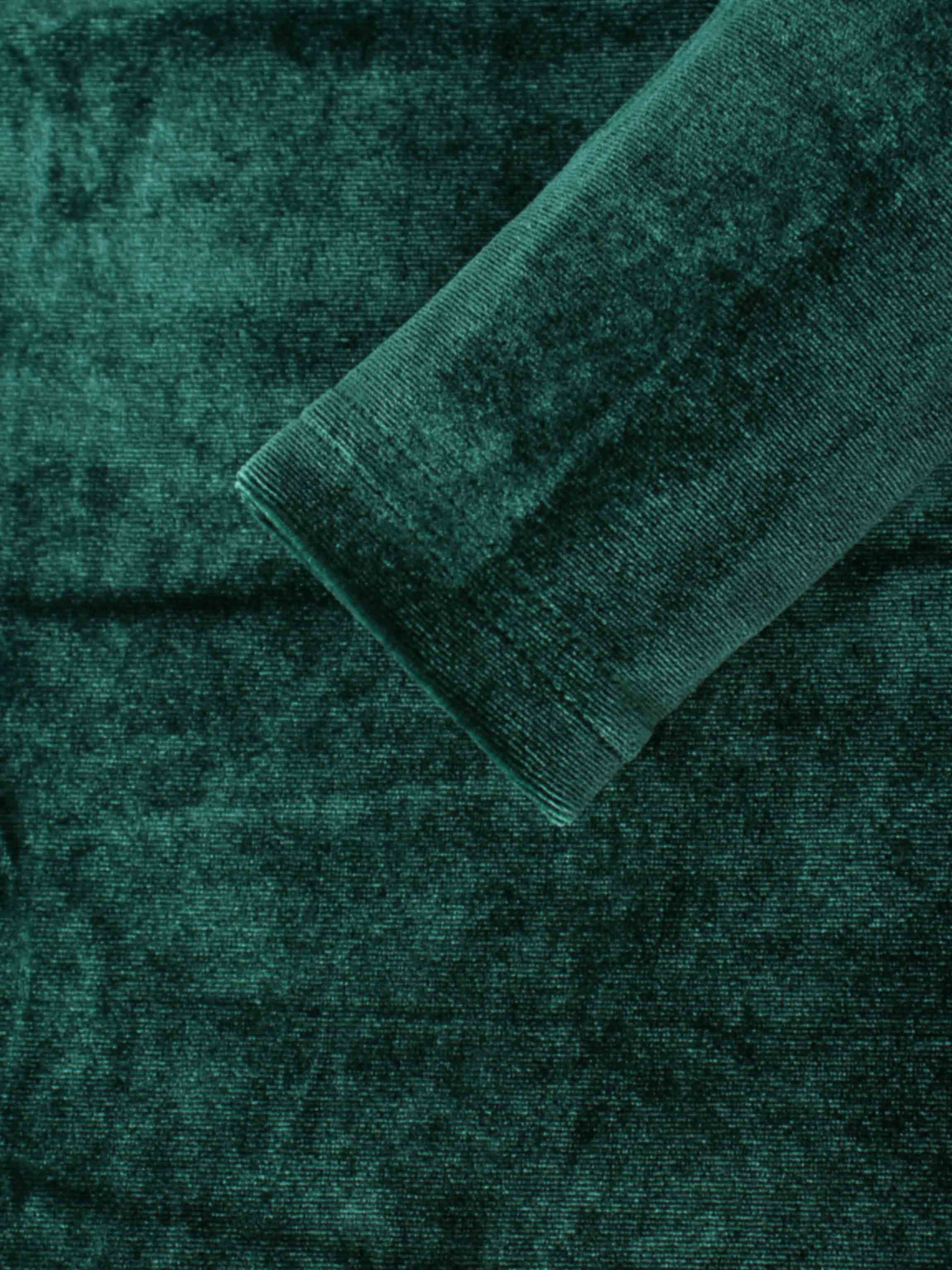 Velour Mock Neck Turtleneck-Emerald Green