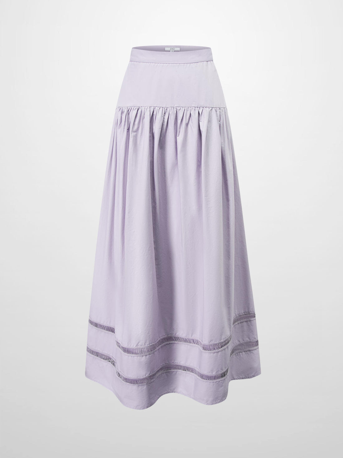 Border Cut Out Yoke Skirt-Lavender