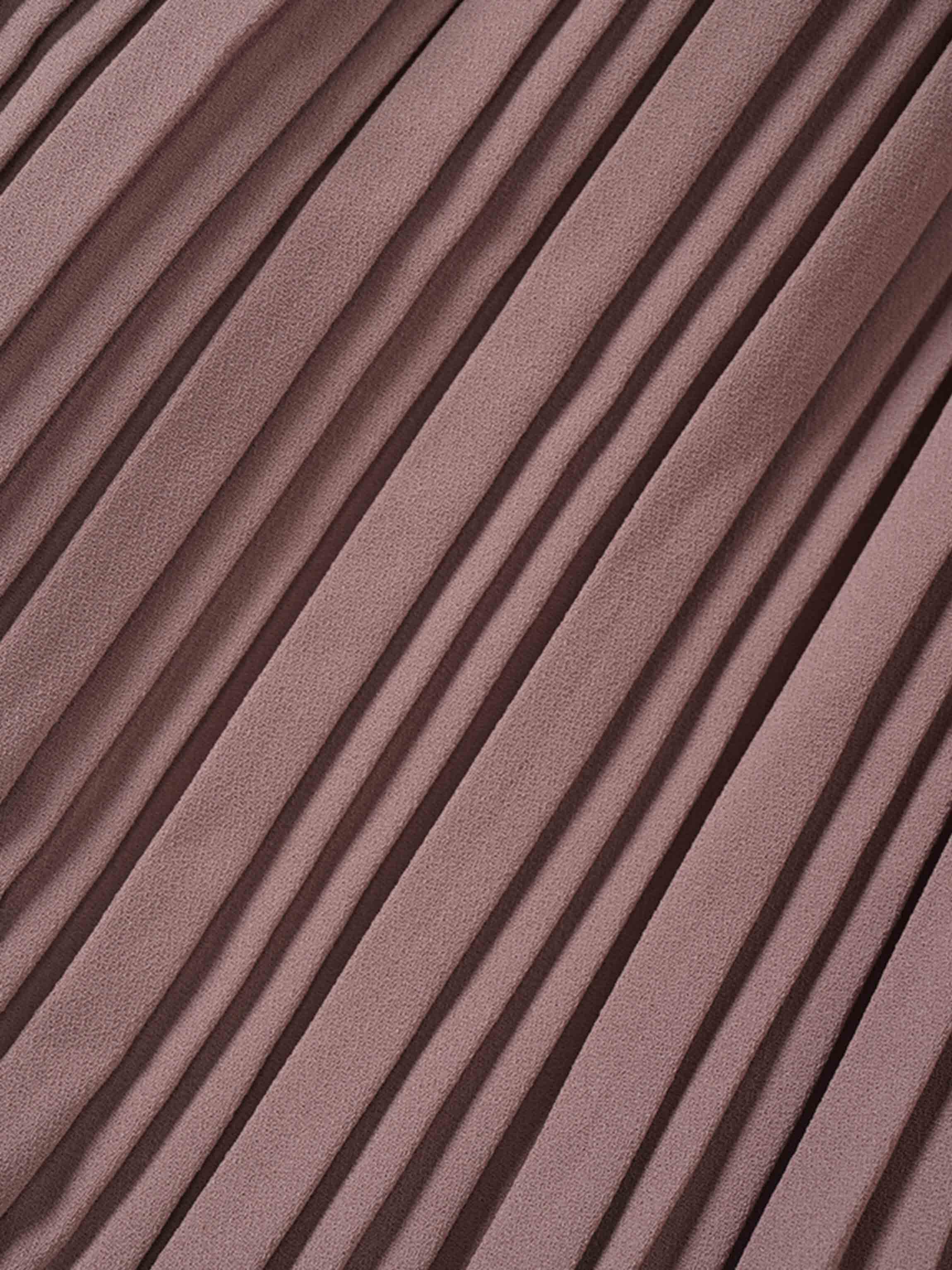 Pleated Layer Skirt 37&quot;-Mocha Mousse