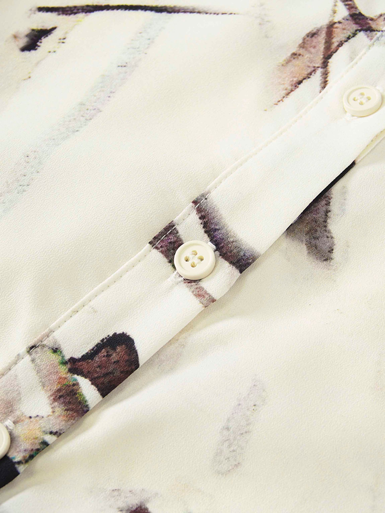 Front Shirred Shirtdress-Cream Floral