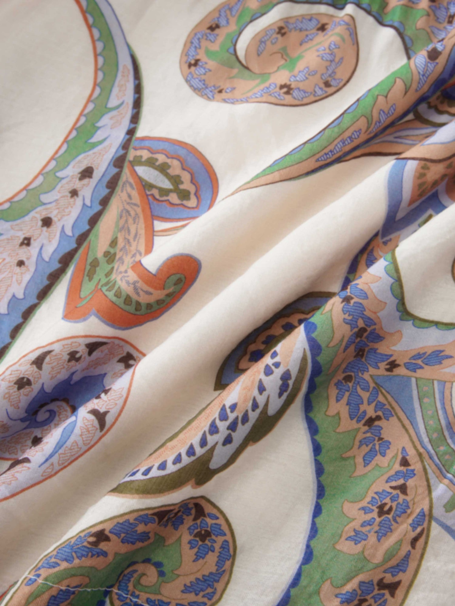 Peasant Belted Dress-Paisley Floral