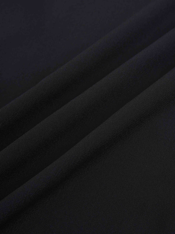 Curved Hem Maxi Skirt-Black