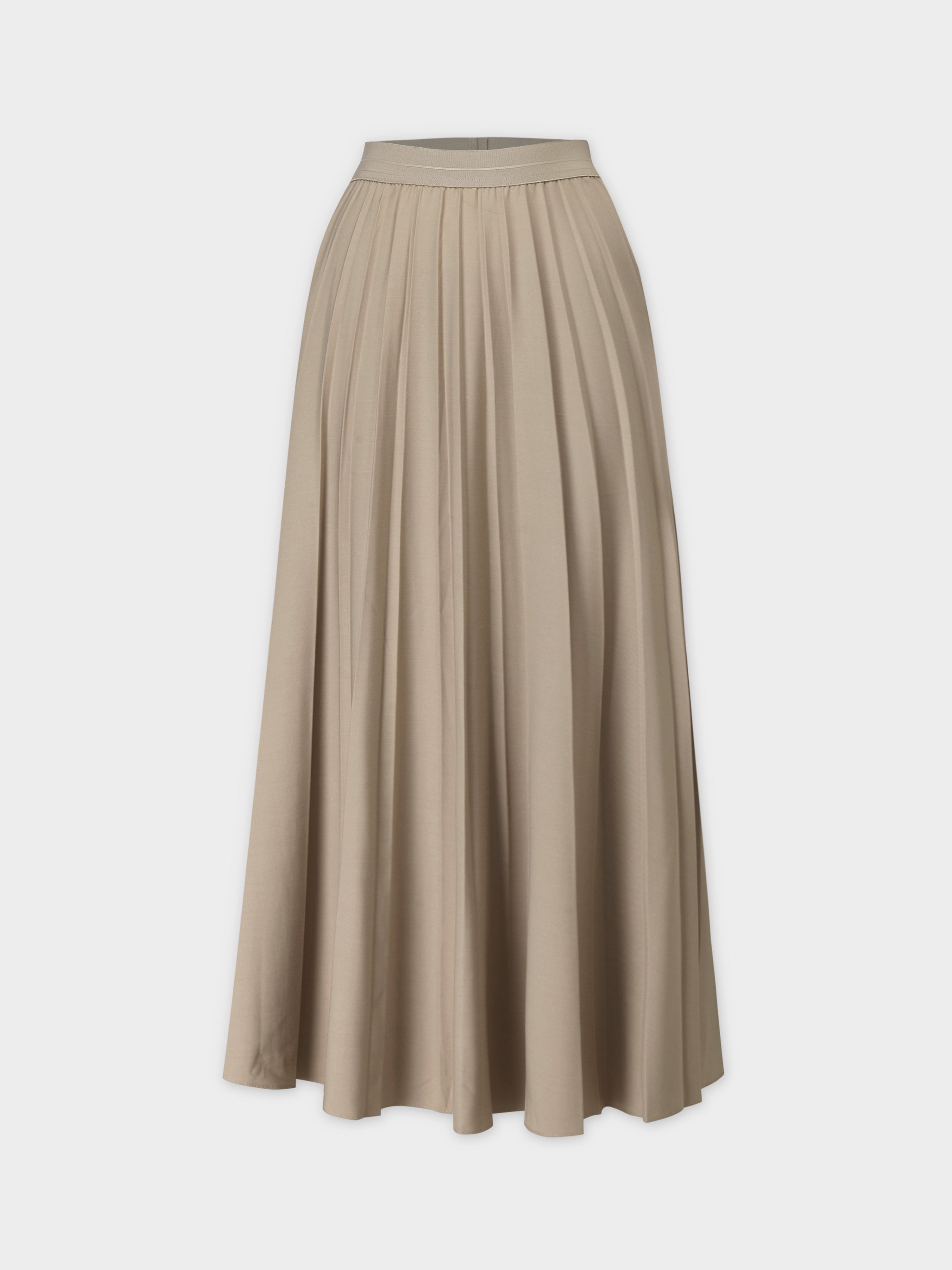 Pleated Skirt 37&quot;-Medium Tan