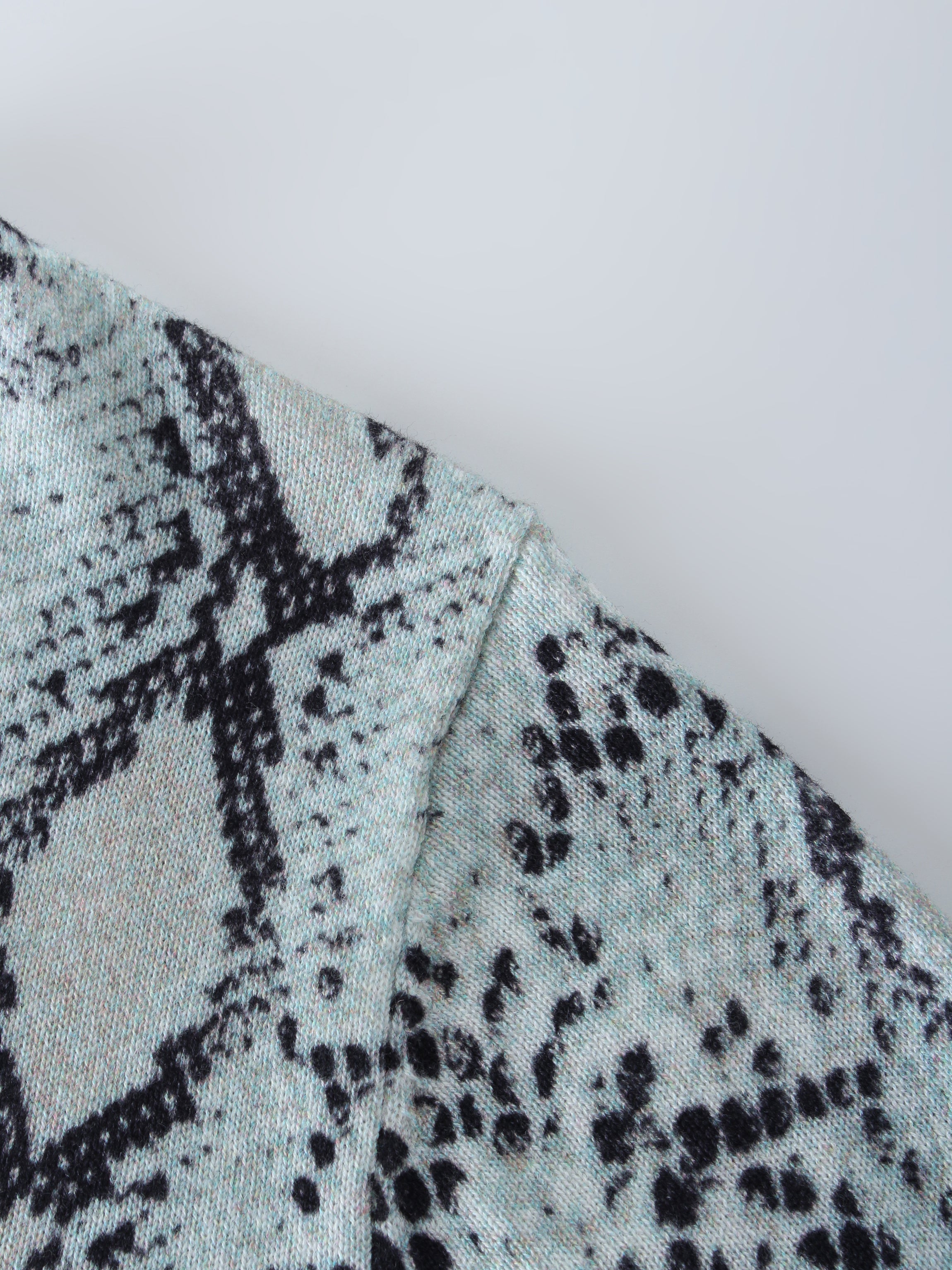 Printed Sweater-Mint Reptile