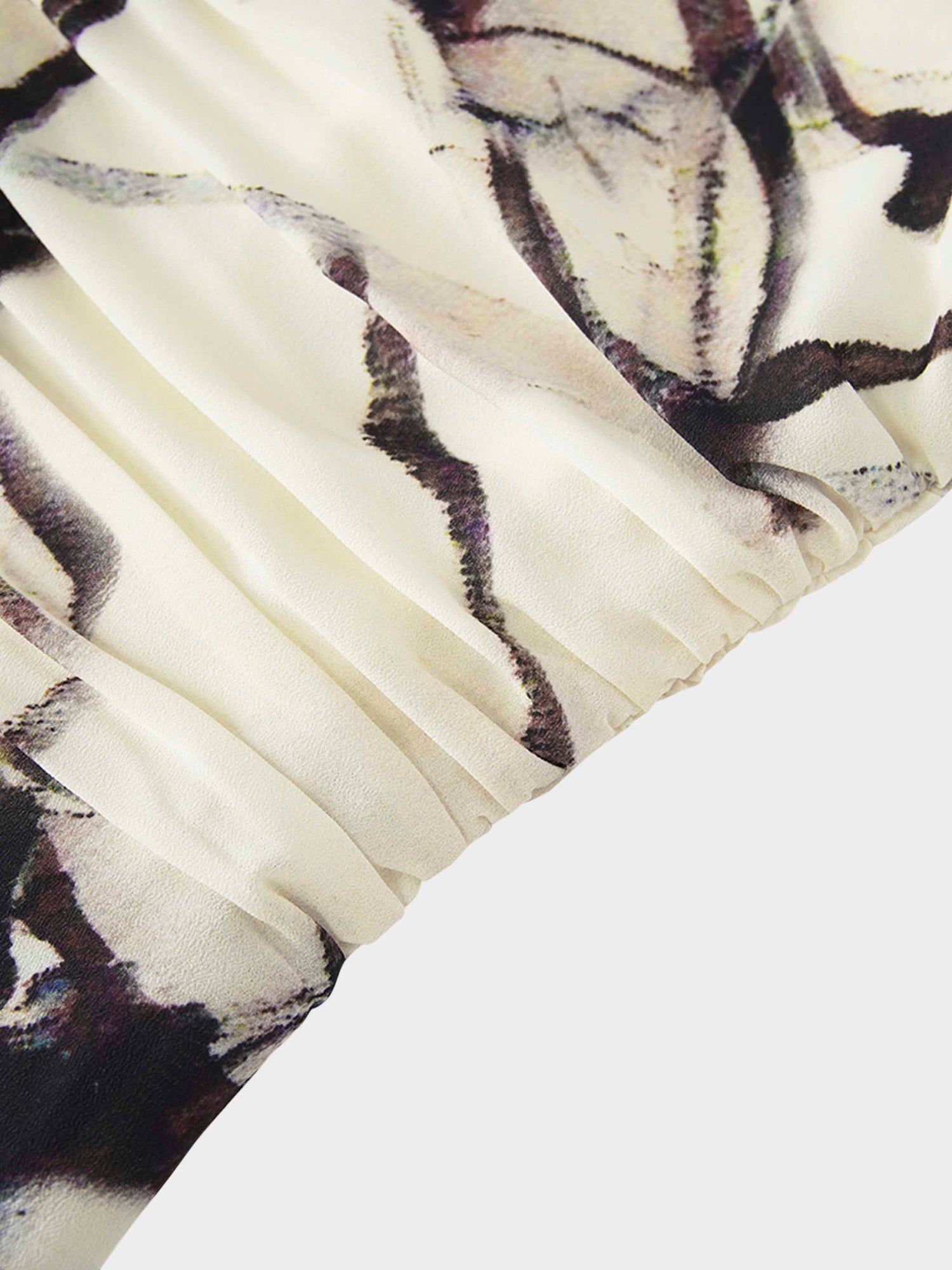 Front Shirred Shirtdress-Cream Floral