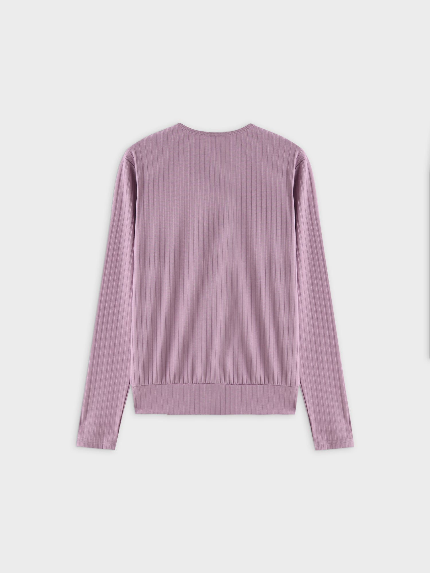 Ribbed High V Bomber-Lavender