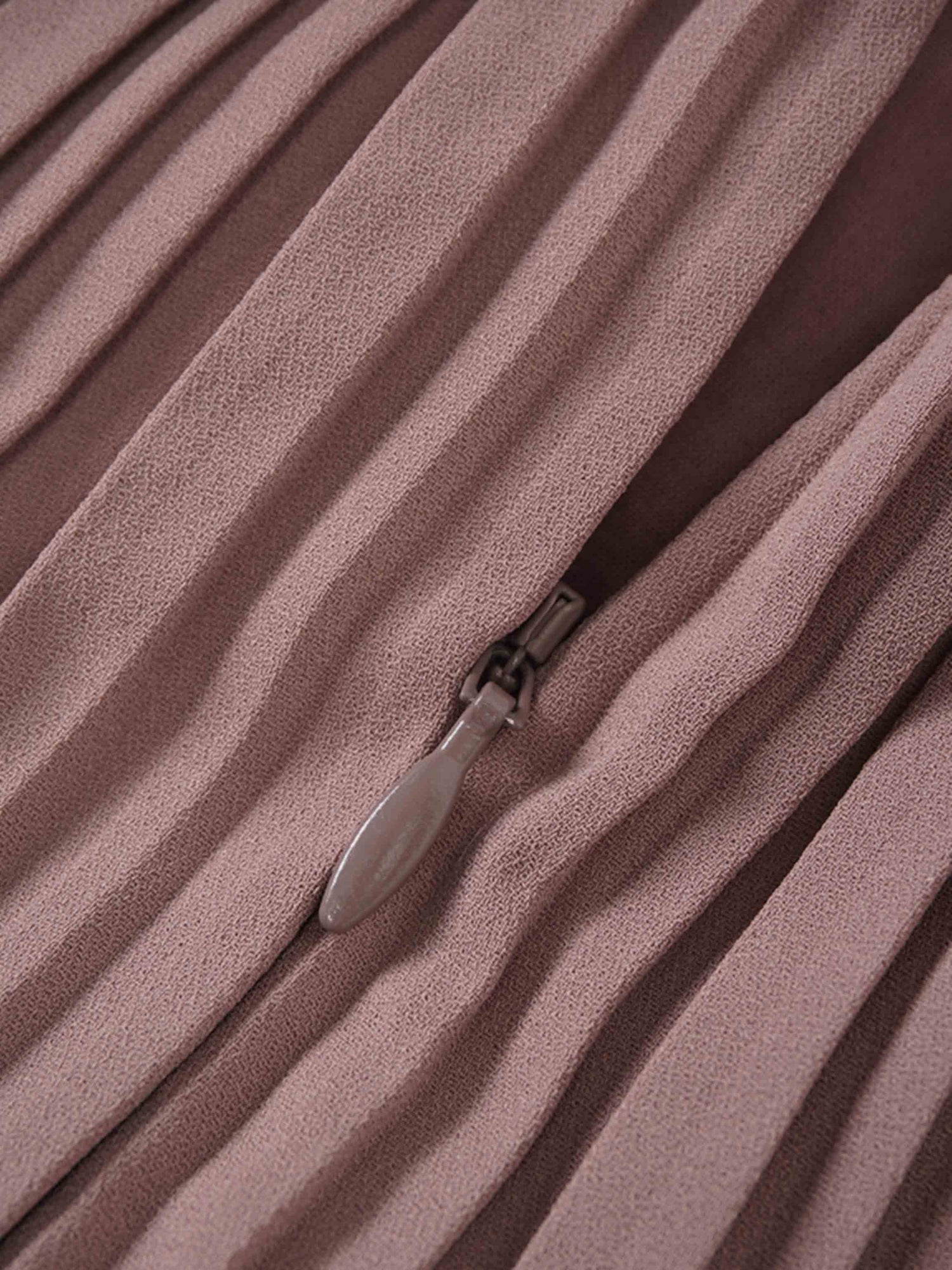 Pleated Layer Skirt 37&quot;-Mocha Mousse