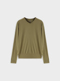 Ribbed High V Bomber-Olive