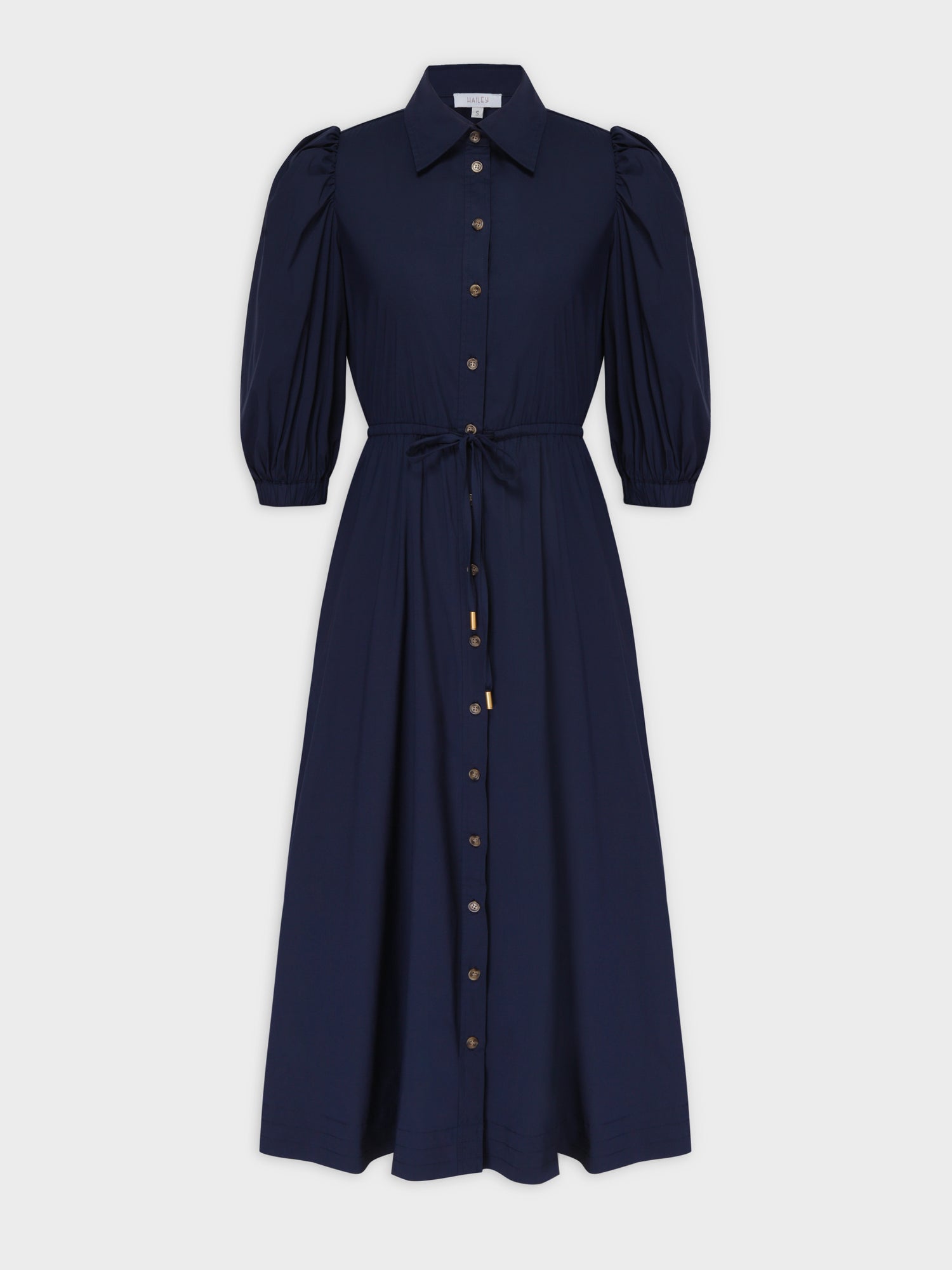 Polo Puff Dress-Navy