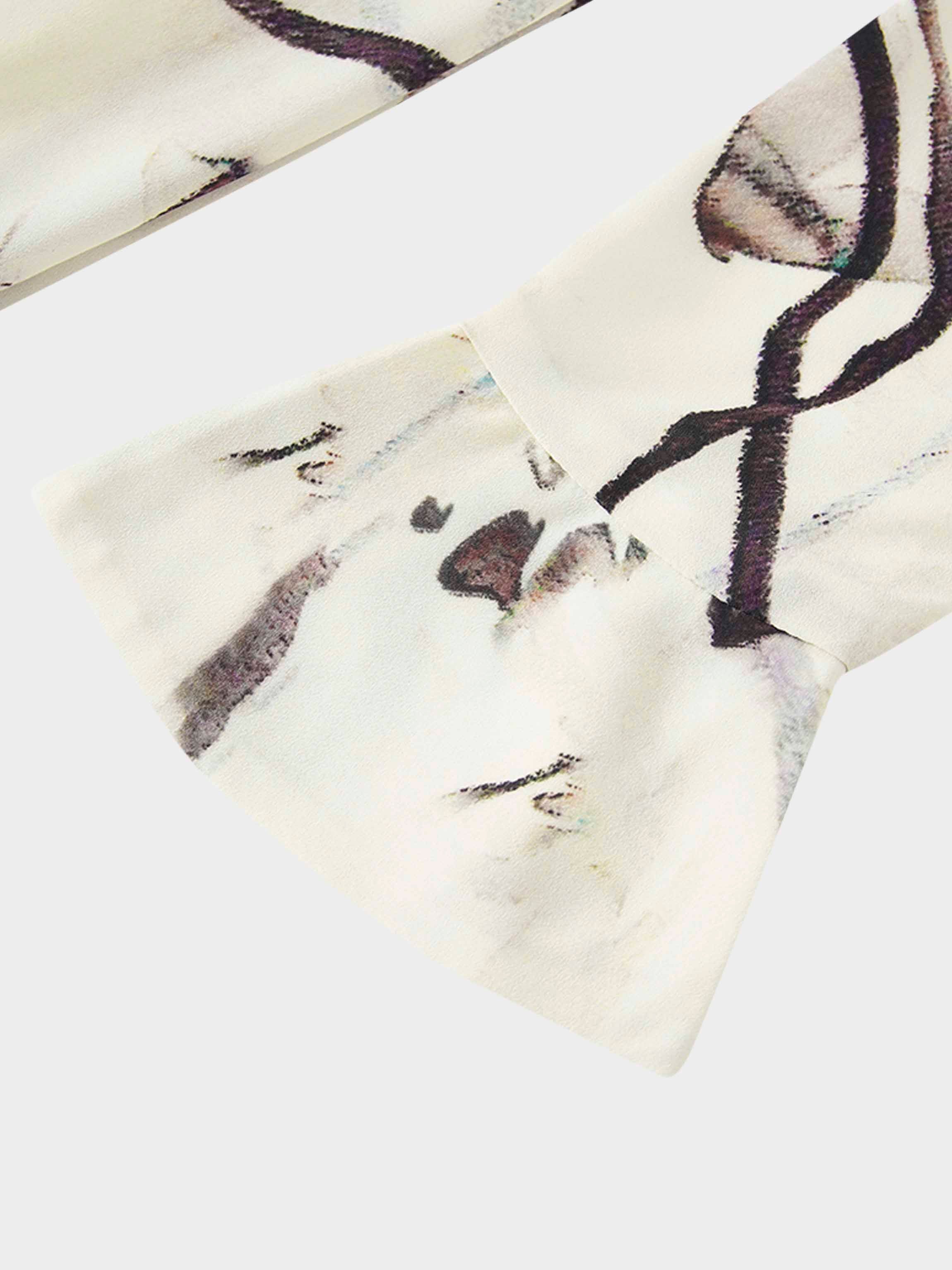 Front Shirred Shirtdress-Cream Floral