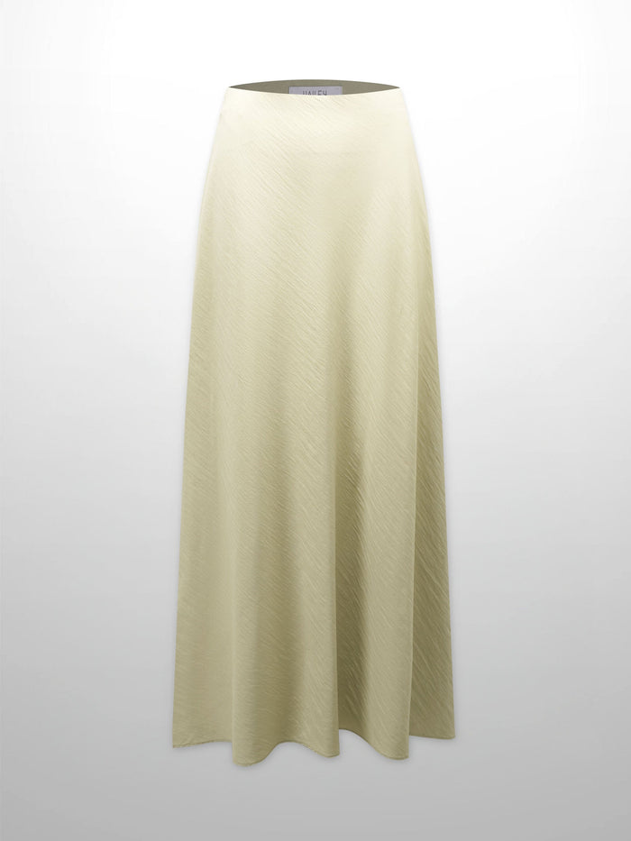 Crinkle Skirt 37"-Tan