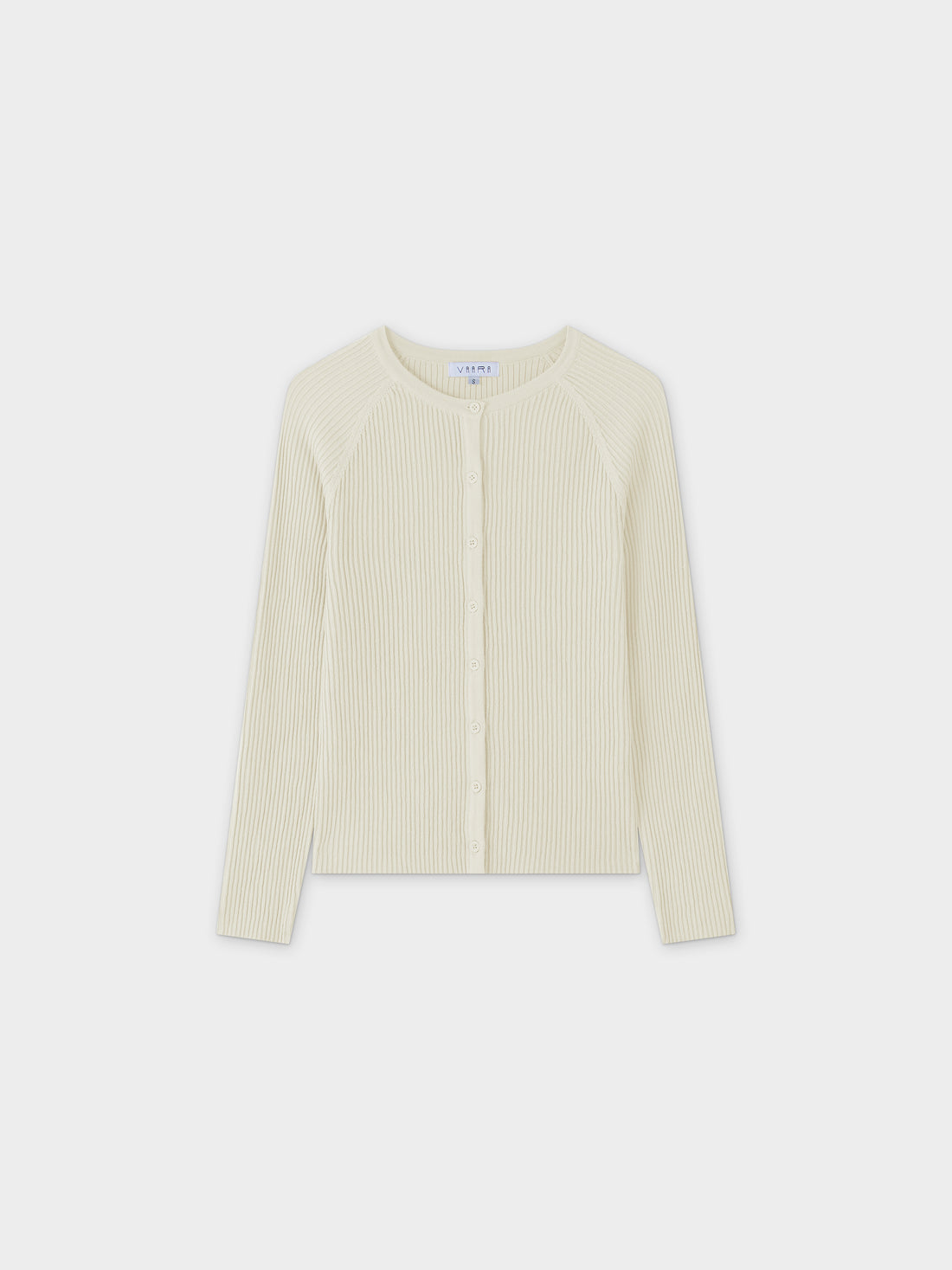 Ribbed Knit Cardigan-Ivory