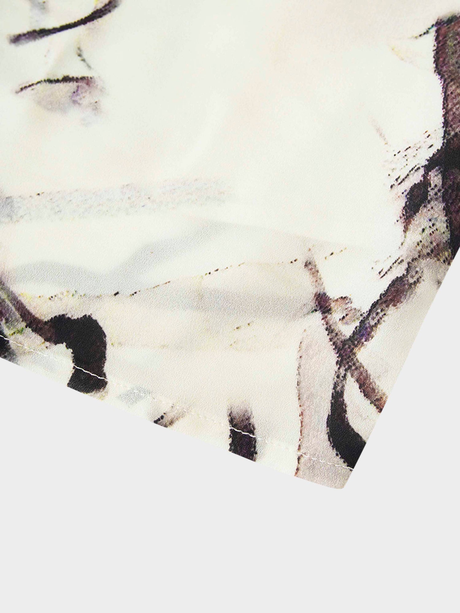 Front Shirred Shirtdress-Cream Floral