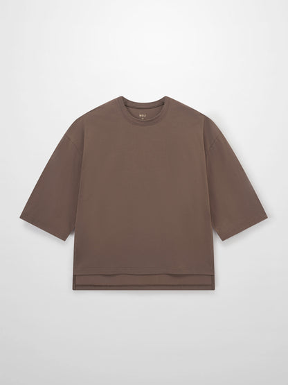 Wide Sleeve Tee-Latte