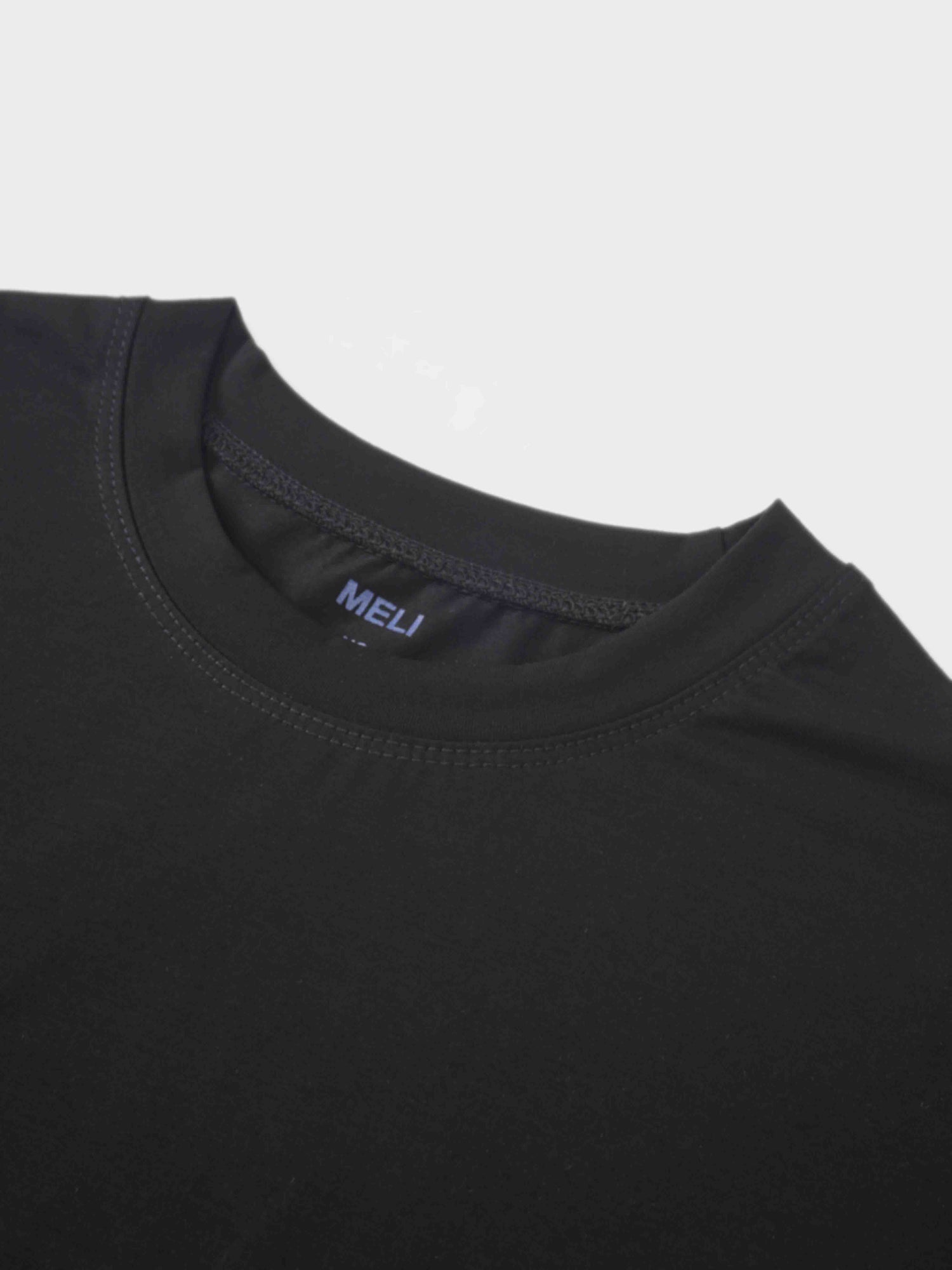 Cropped Boxy Tee-Black