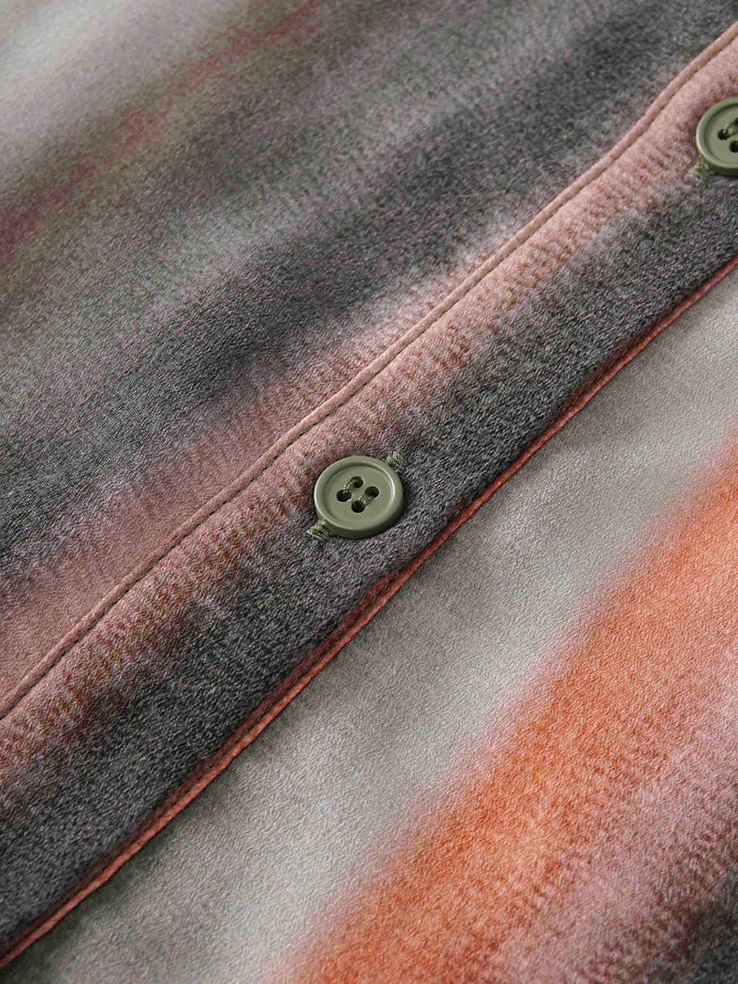 Front Shirred Shirtdress-Ombre Stripe