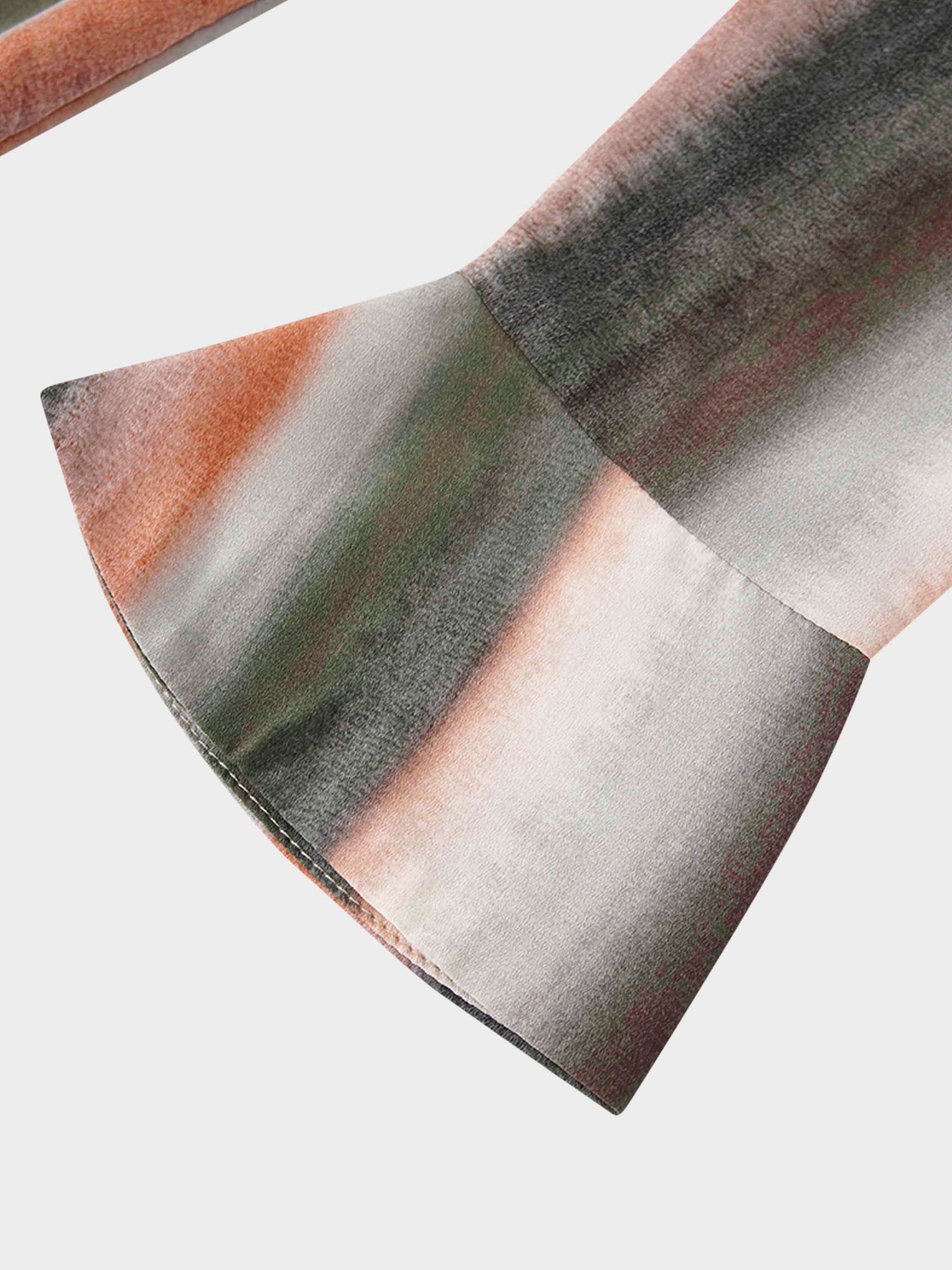 Front Shirred Shirtdress-Ombre Stripe