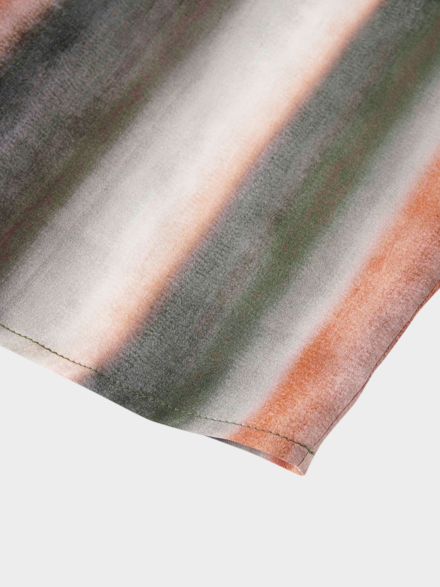 Front Shirred Shirtdress-Ombre Stripe