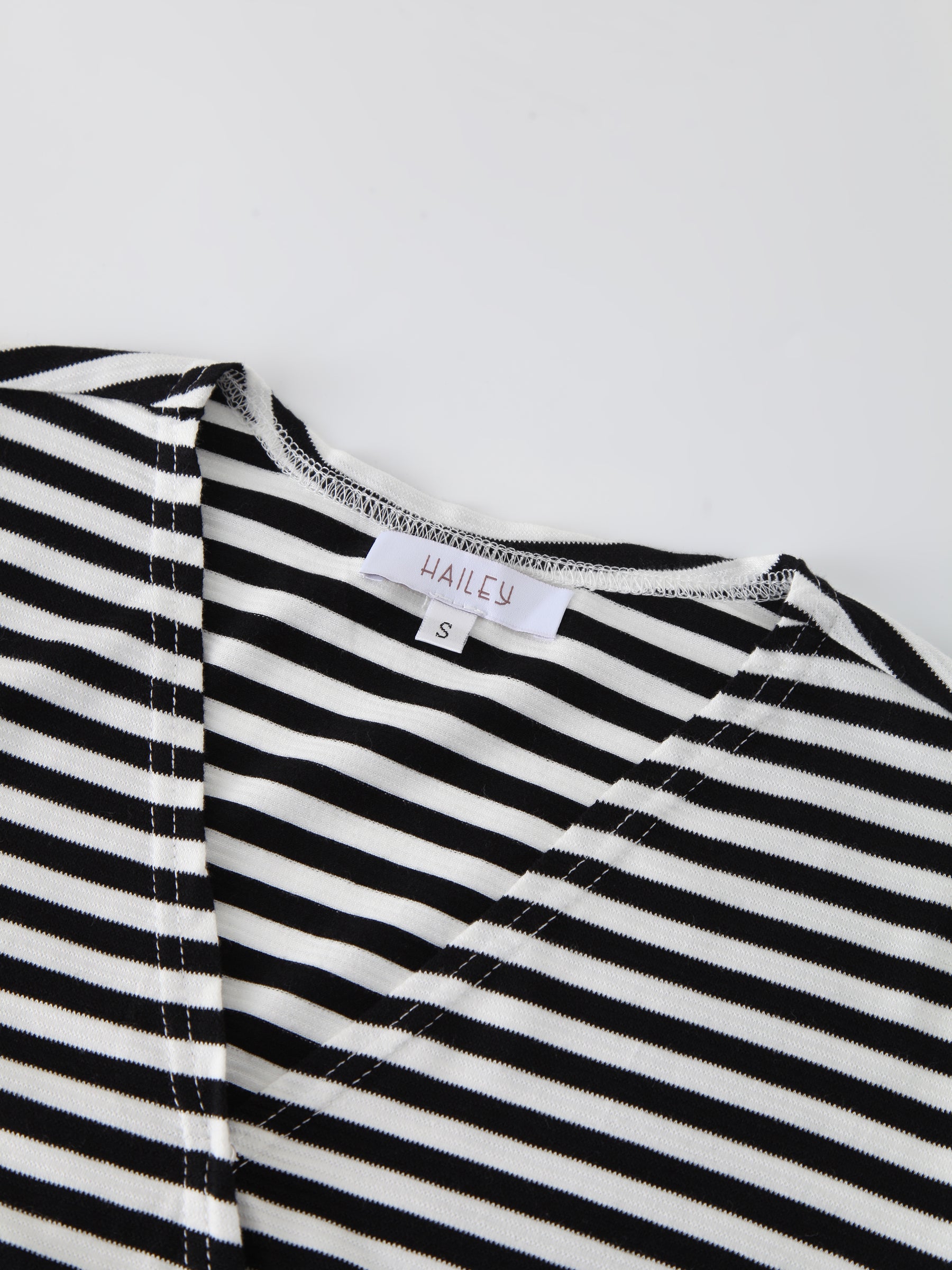 T-SHIRT WRAP DRESS-BLACK/WHITE