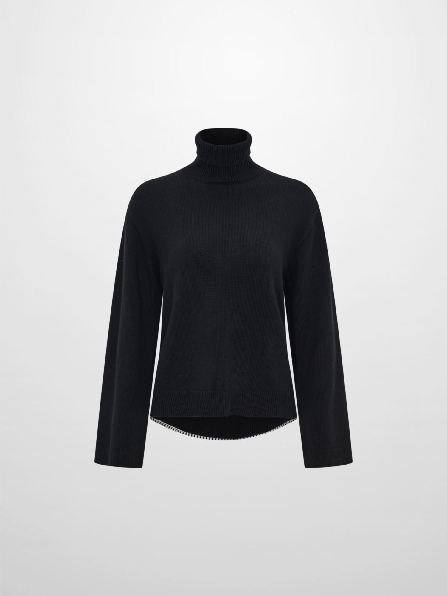 Shirt Back Sweater - Black/White