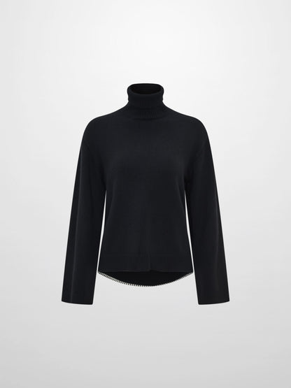 Shirt Back Sweater - Black/White