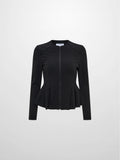 Stretch Peplum Jacket - Black
