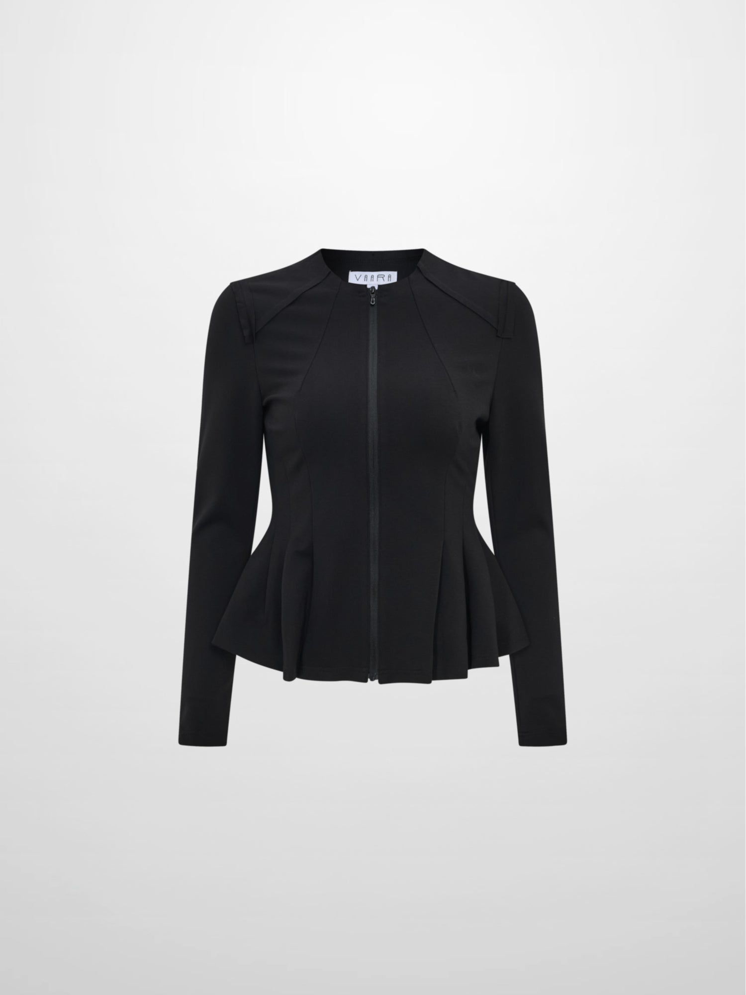 Stretch Peplum Jacket - Black