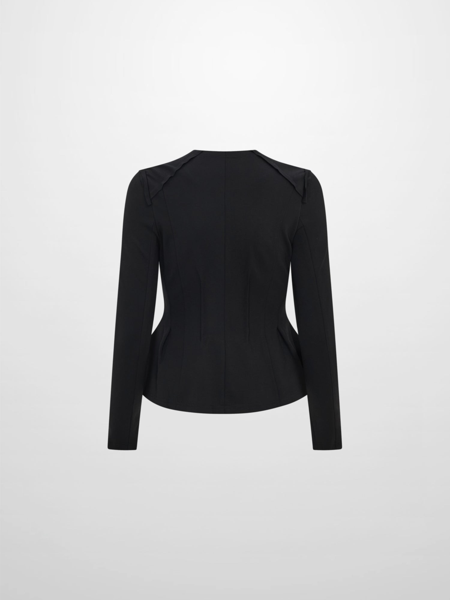 Stretch Peplum Jacket - Black