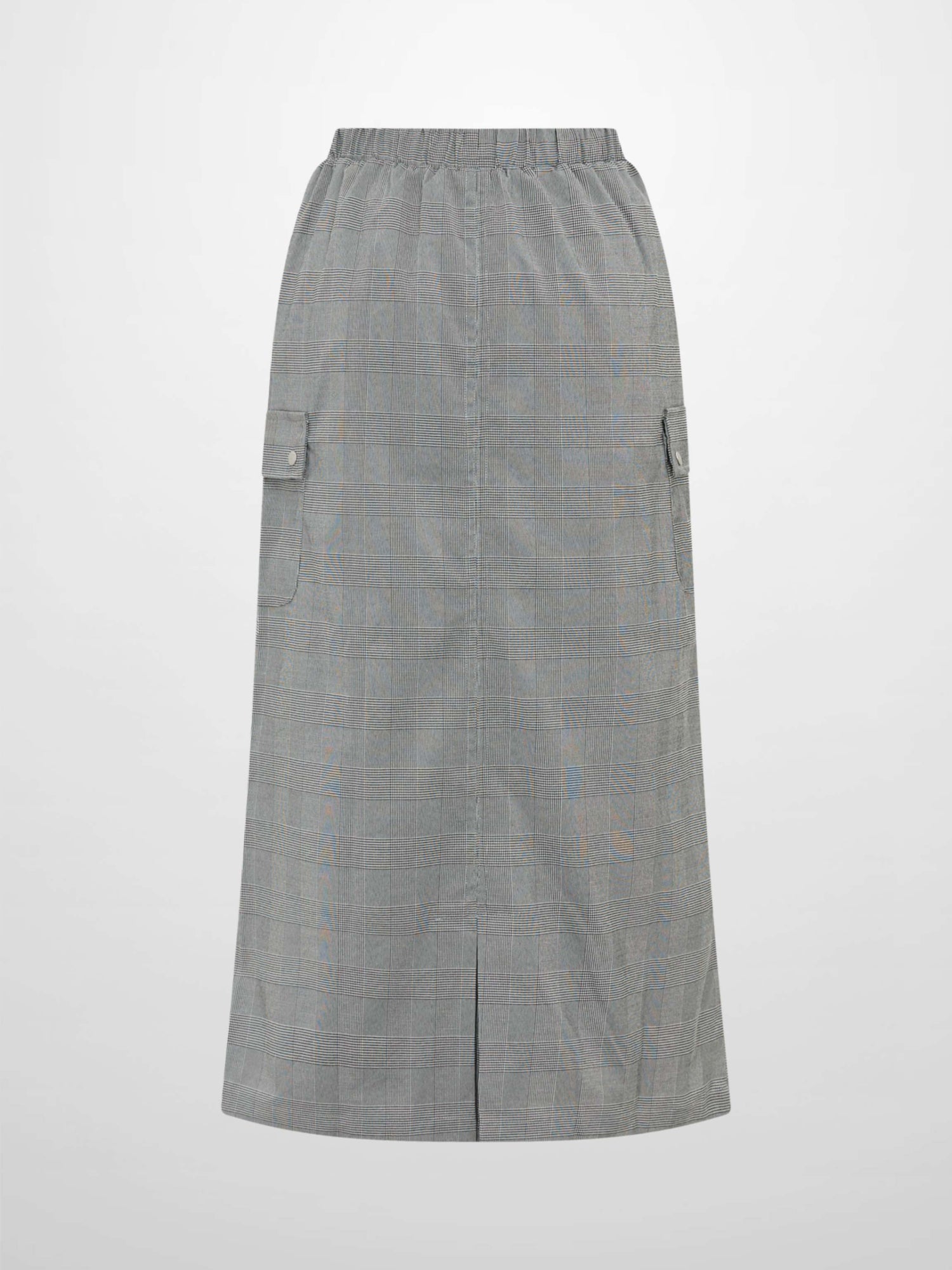 Maxi Cargo Skirt - Black/White Plaid