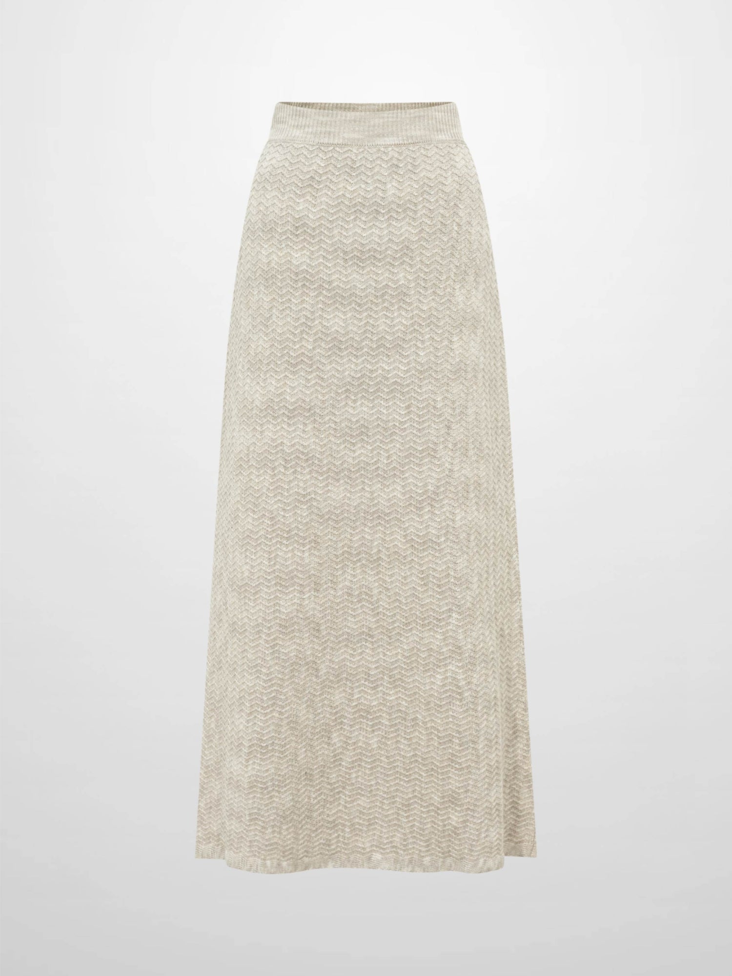 Maxi Knit Skirt - Heathered Camel