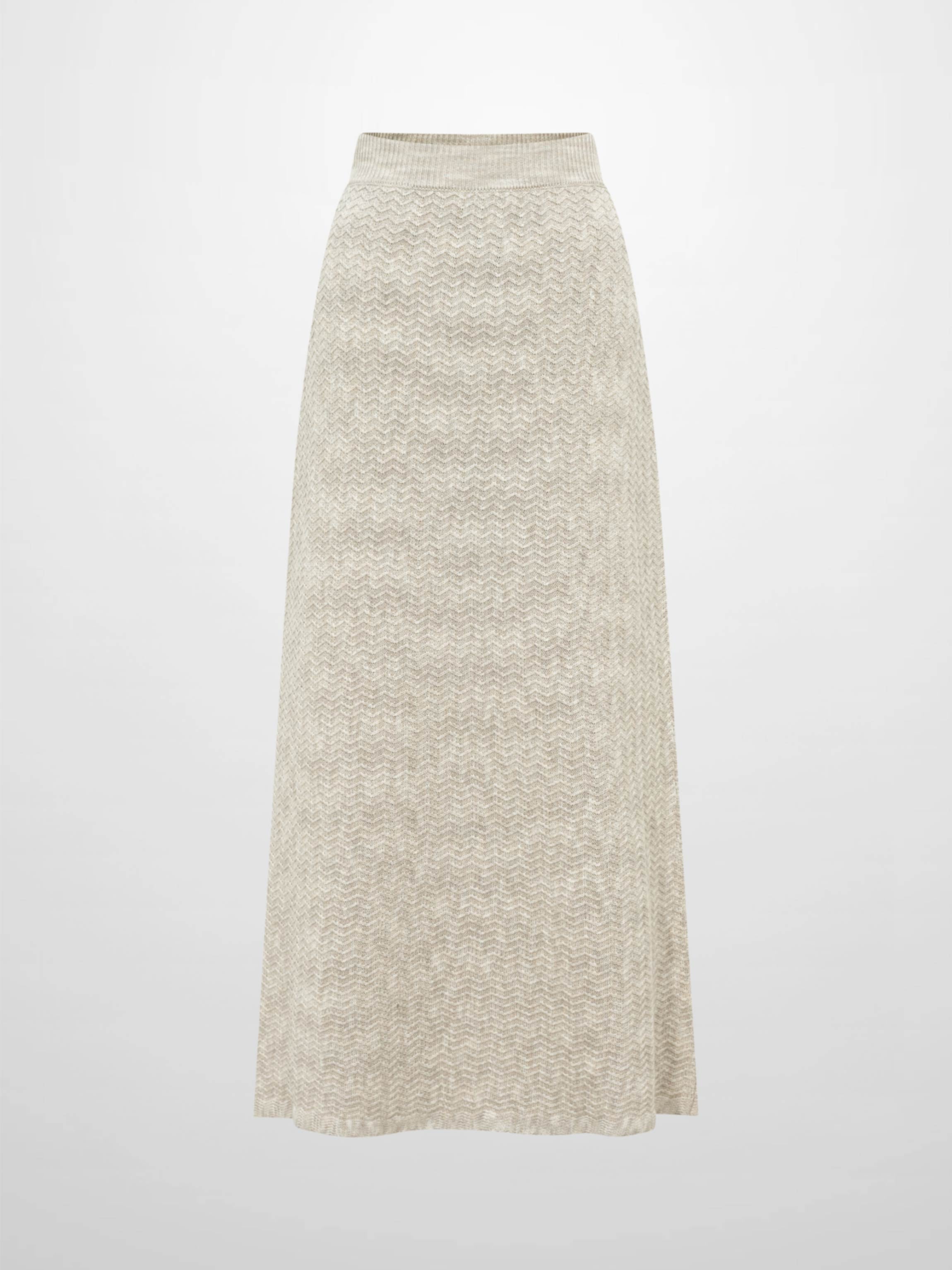 Maxi Knit Skirt - Heathered Camel