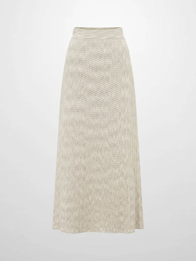 Maxi Knit Skirt - Heathered Camel