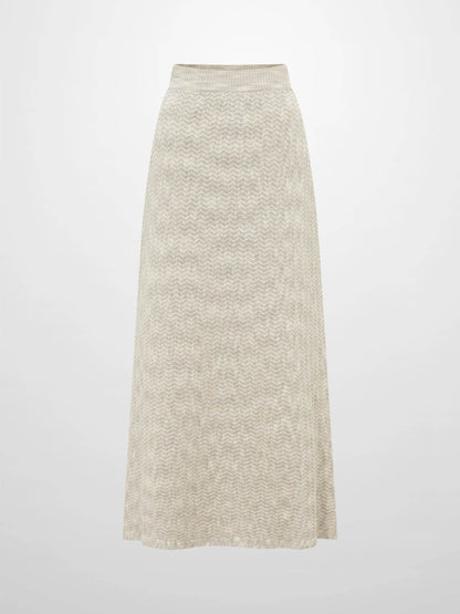 Maxi Knit Skirt - Heathered Camel