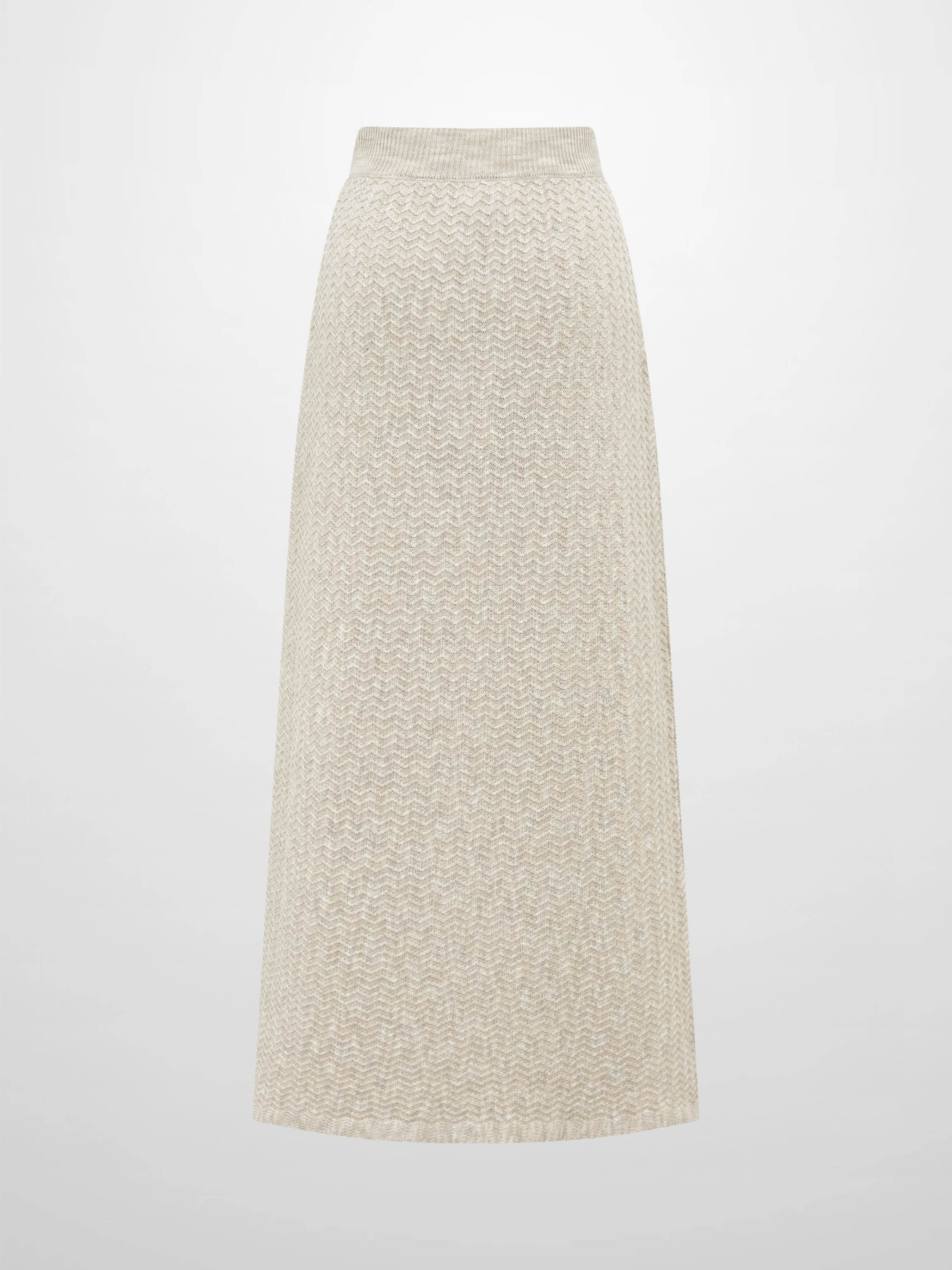 Maxi Knit Skirt - Heathered Camel