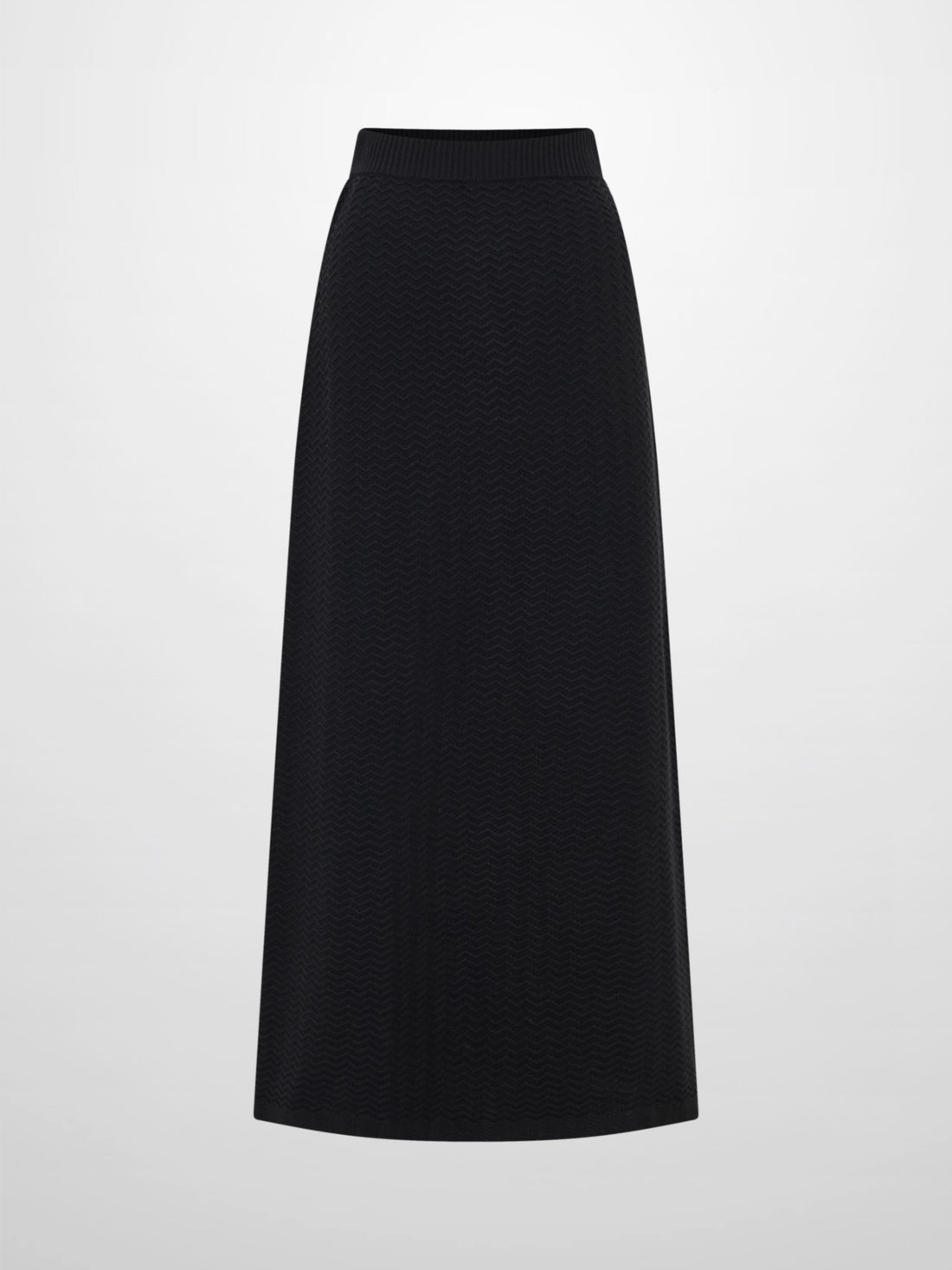 Maxi Knit Skirt - Solid Black