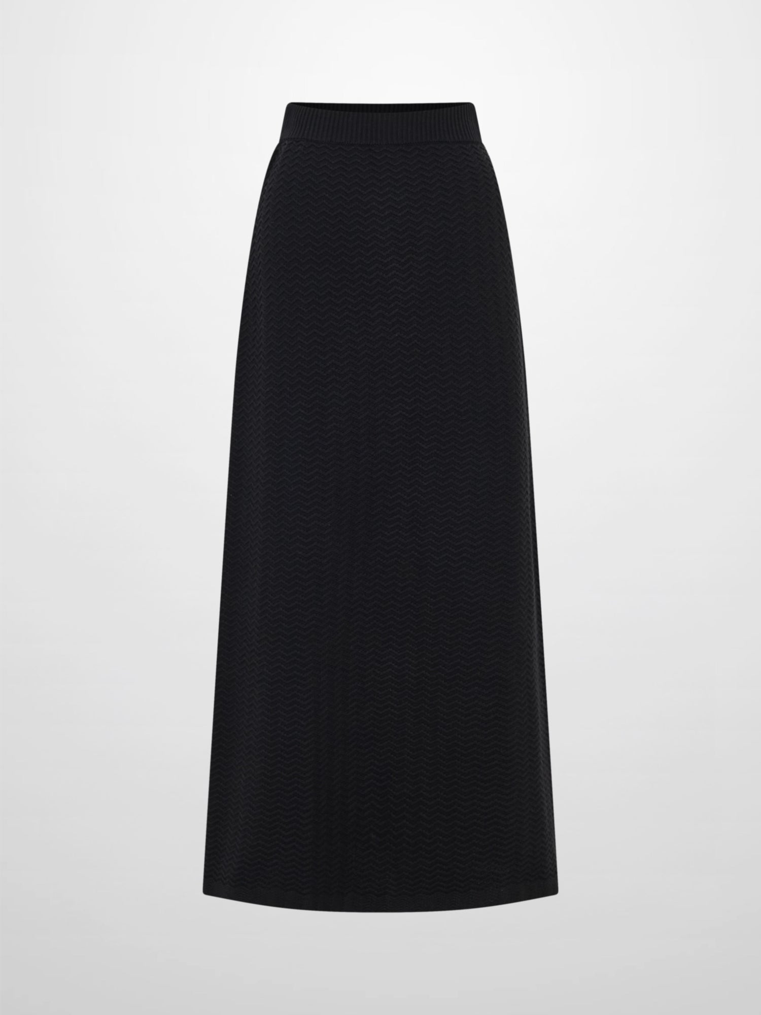 Maxi Knit Skirt - Solid Black