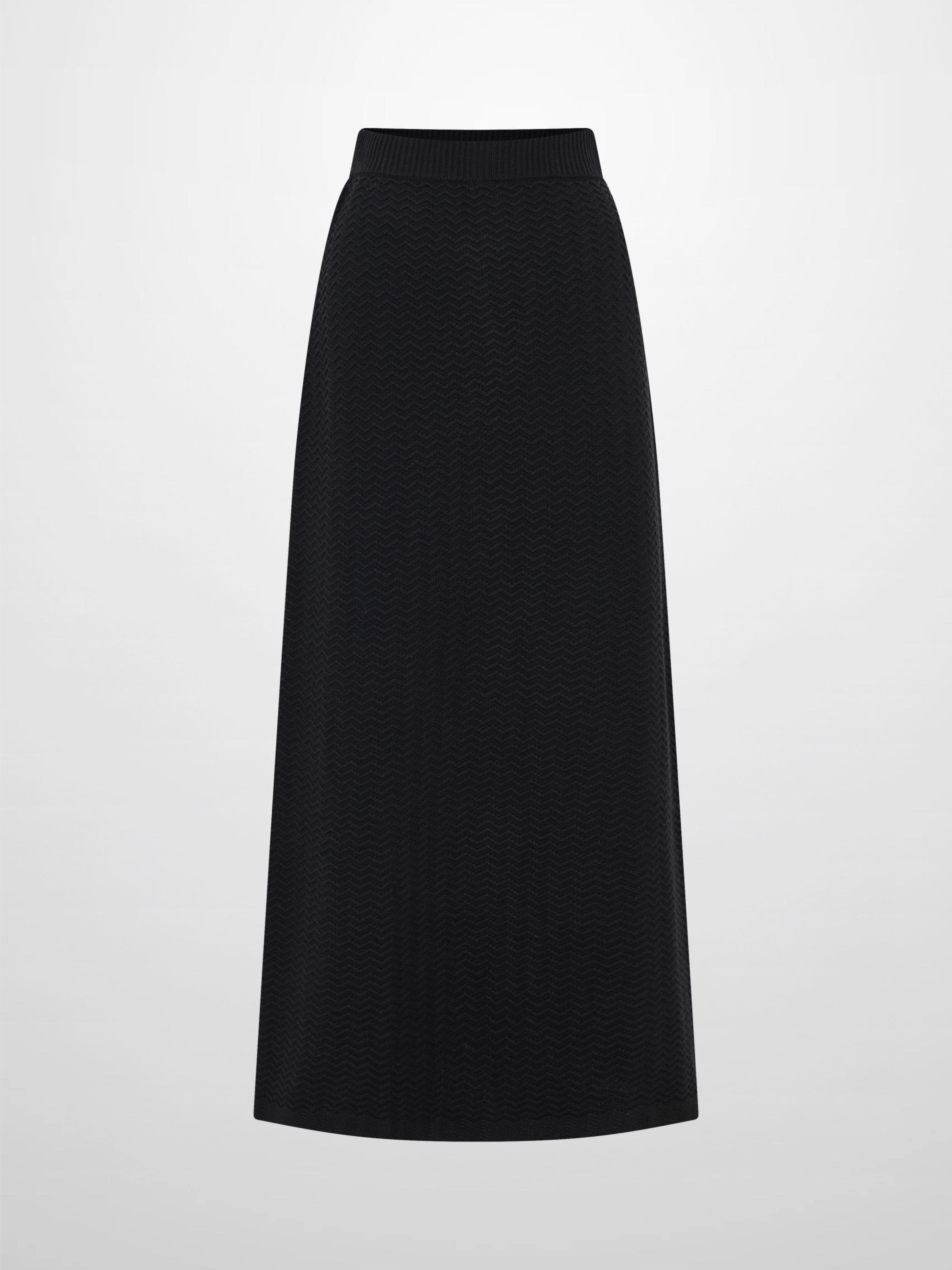 Maxi Knit Skirt - Solid Black