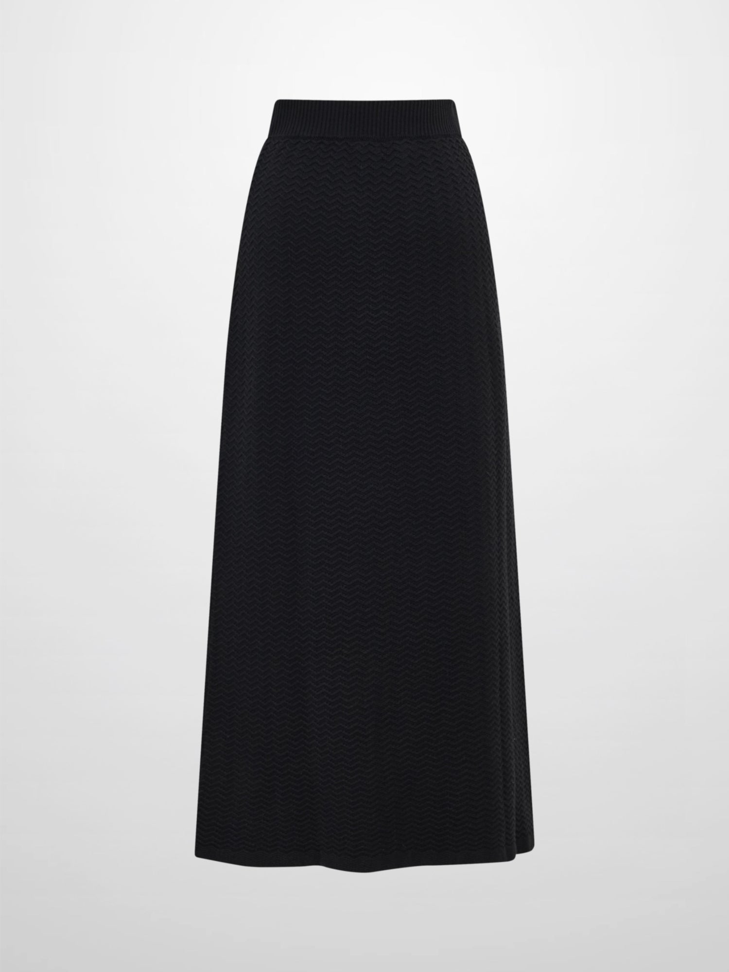 Maxi Knit Skirt - Solid Black