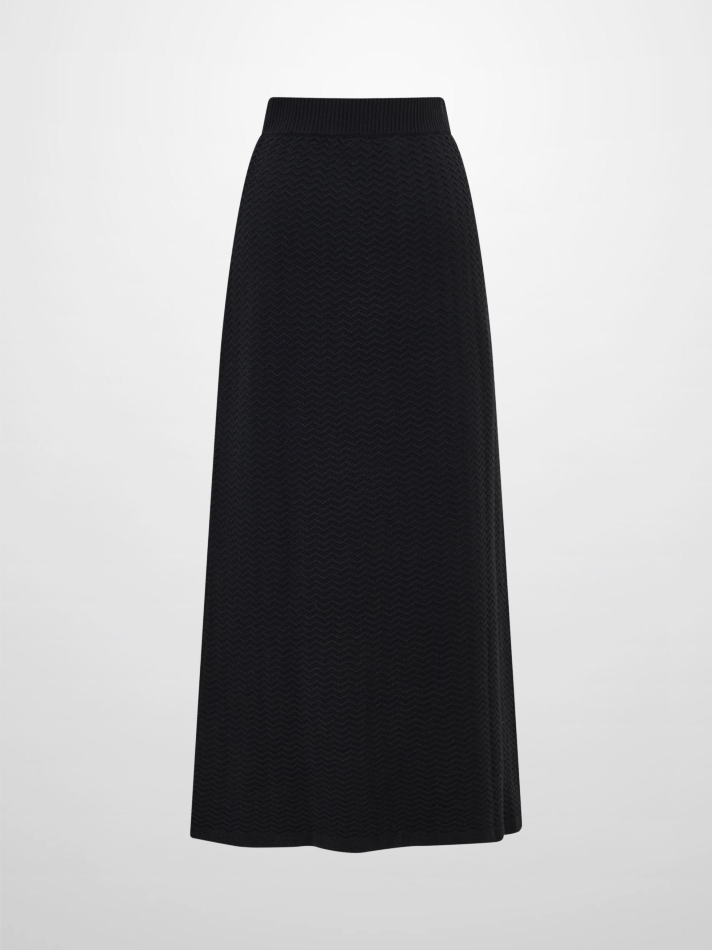 Maxi Knit Skirt - Solid Black