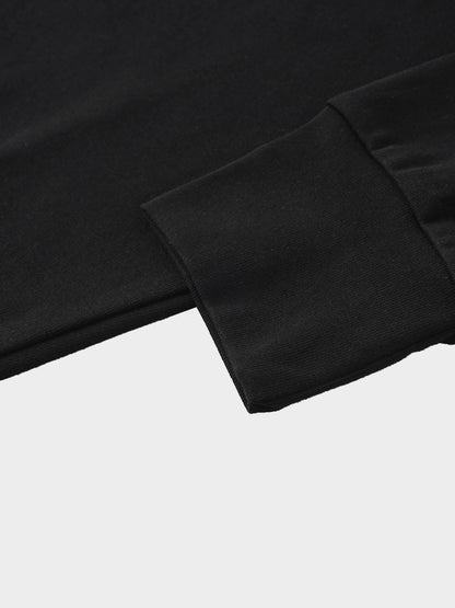 Collared Bomber Tee-Black