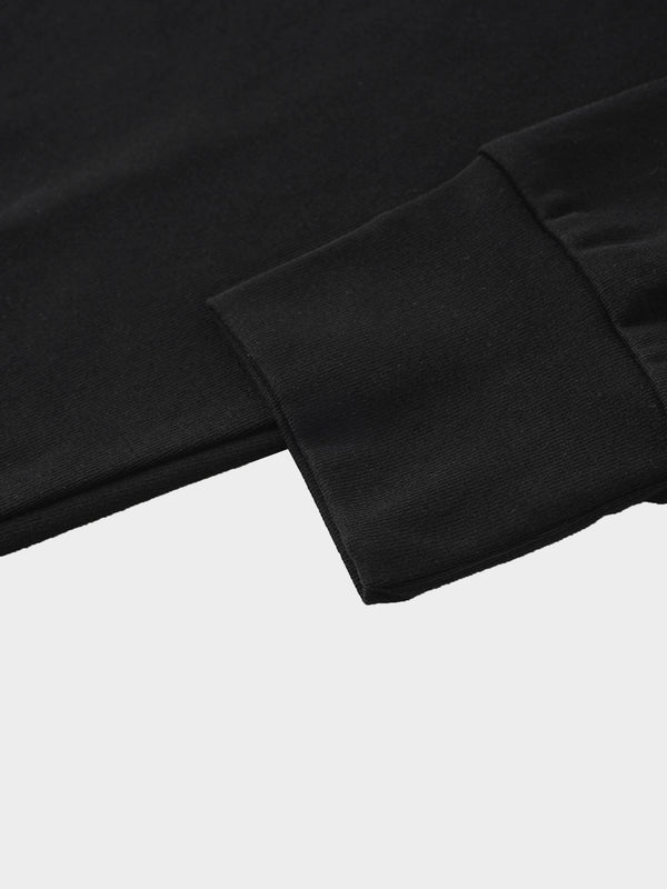 Collared Bomber Tee-Black